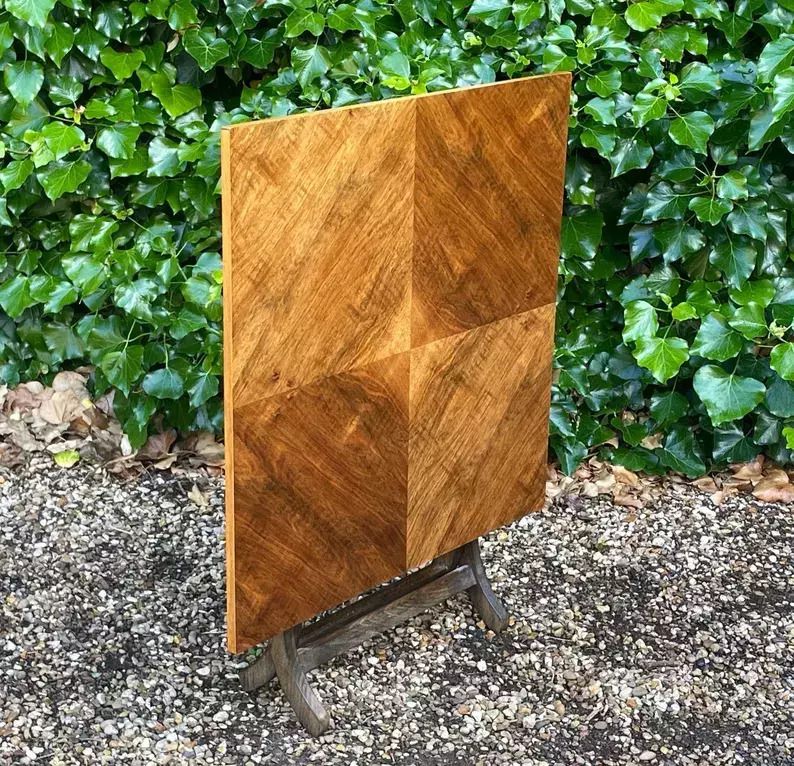 Vintage Meredew Walnut Folding Occasional Table photo vintage