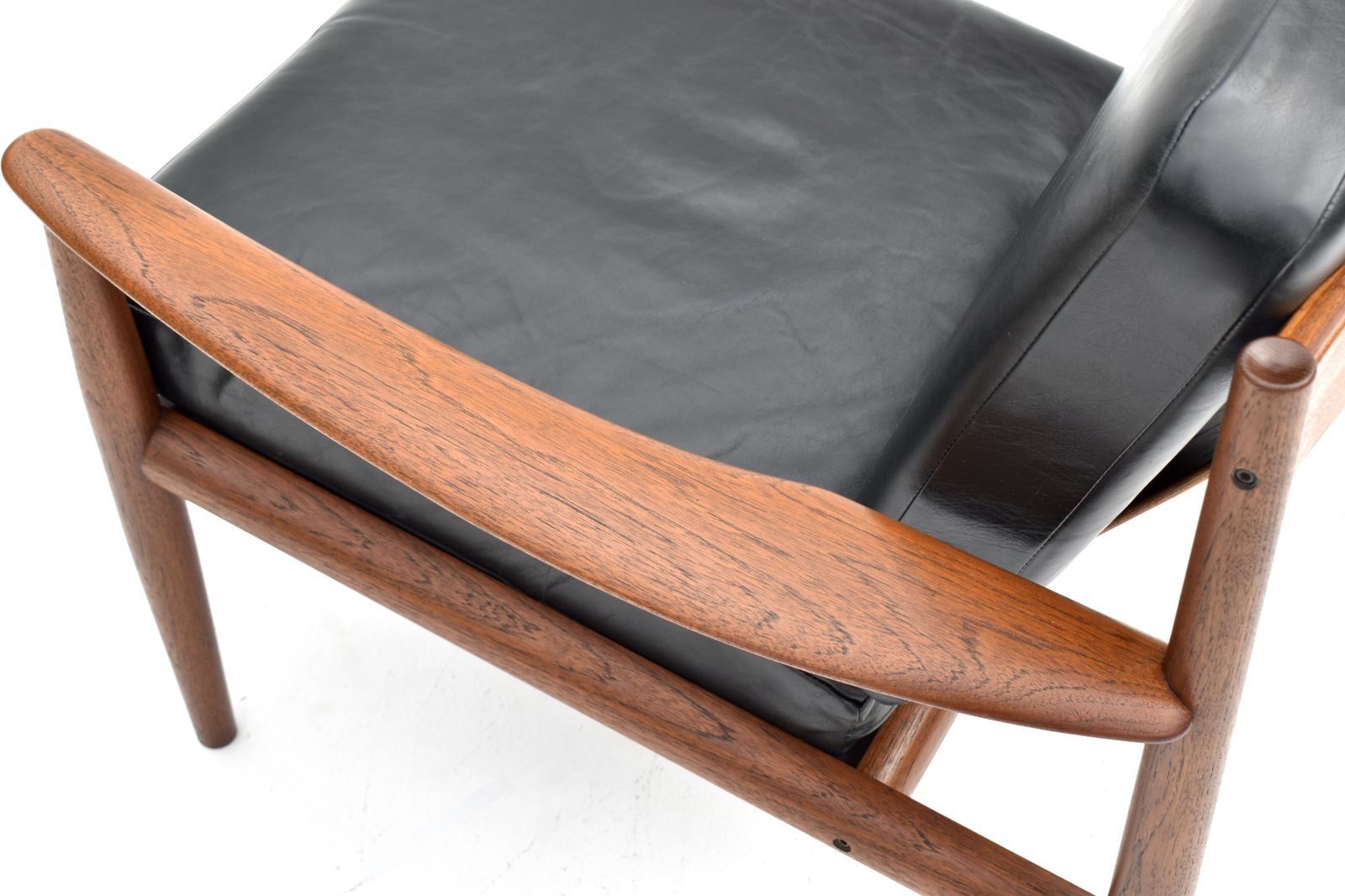 Grete Jalk Teak And Leather Lounge Chair photo vinterior