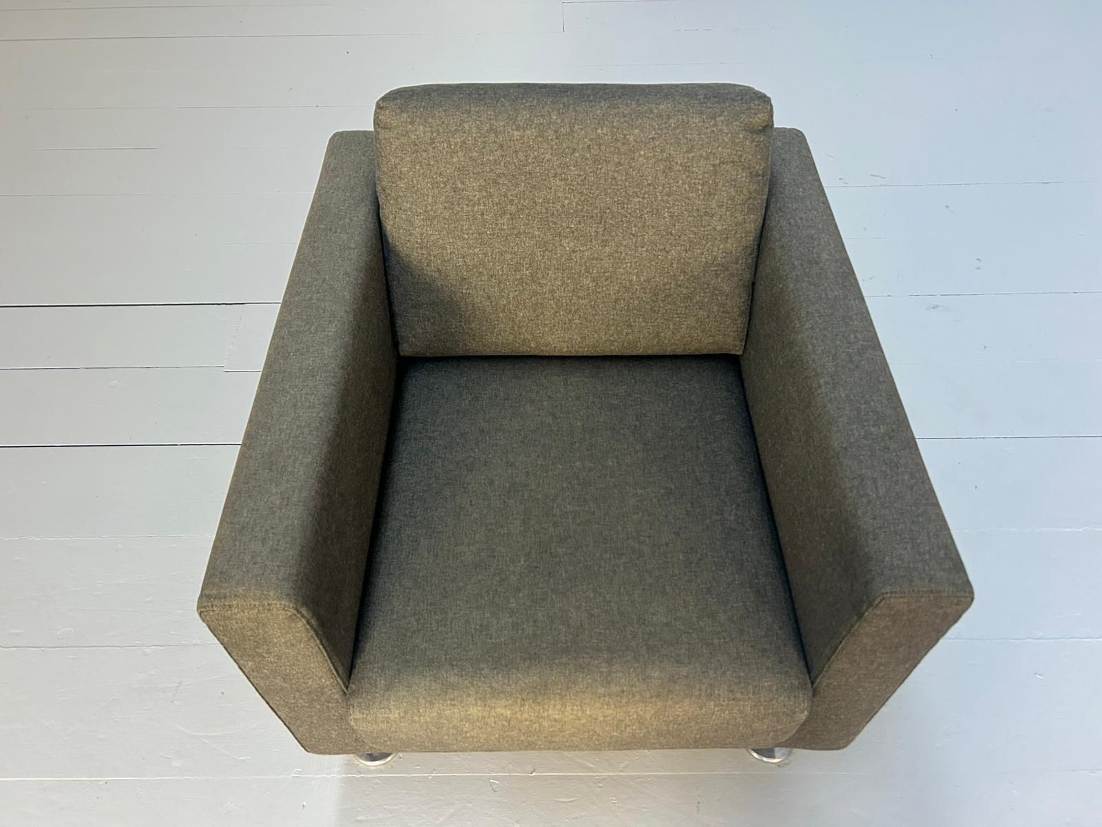 Vitra "Park" Armchair In Grey, Black And White Woven Fabric photo 3000.0