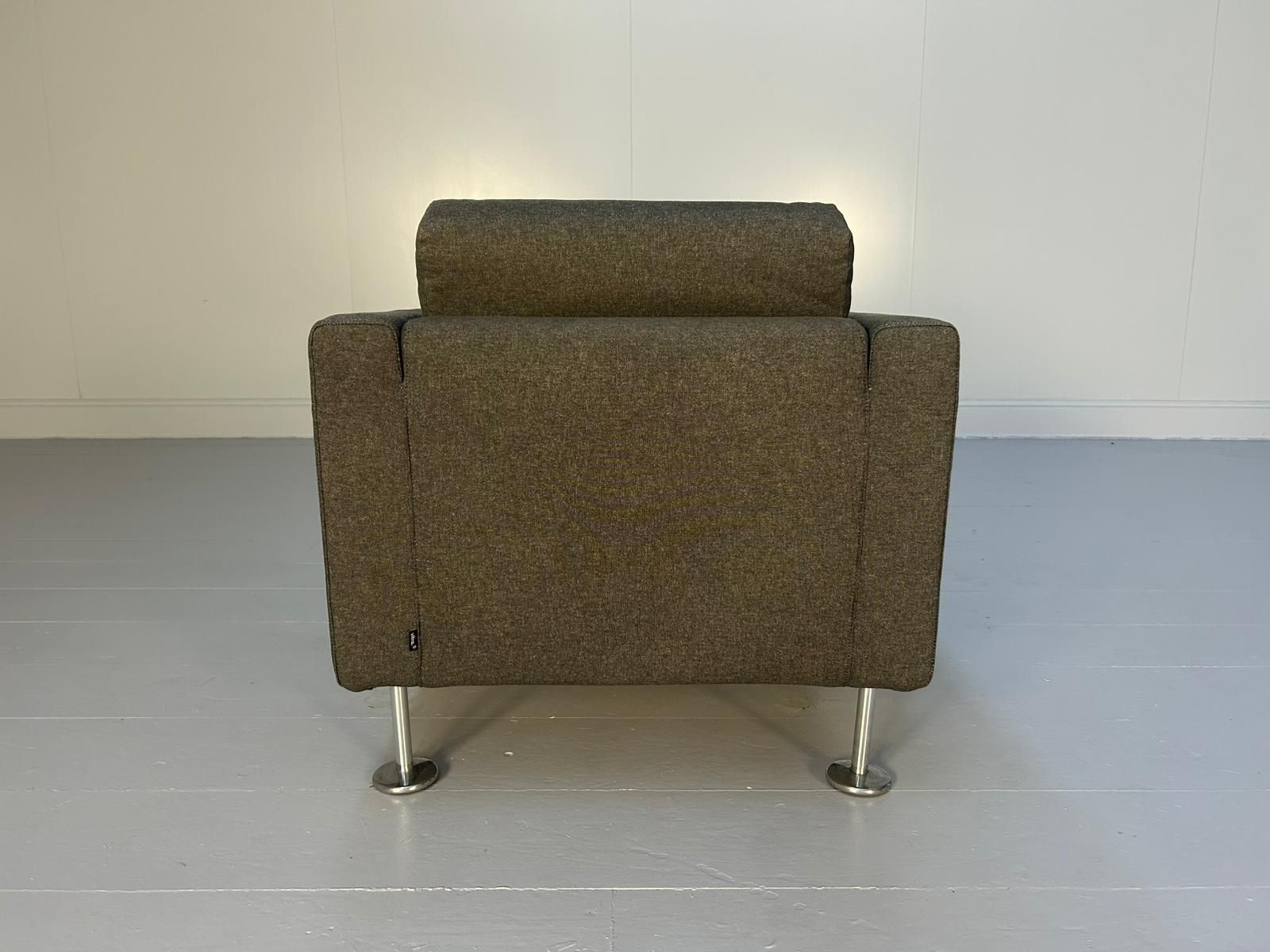 Vitra "Park" Armchair In Grey, Black And White Woven Fabric photo buy