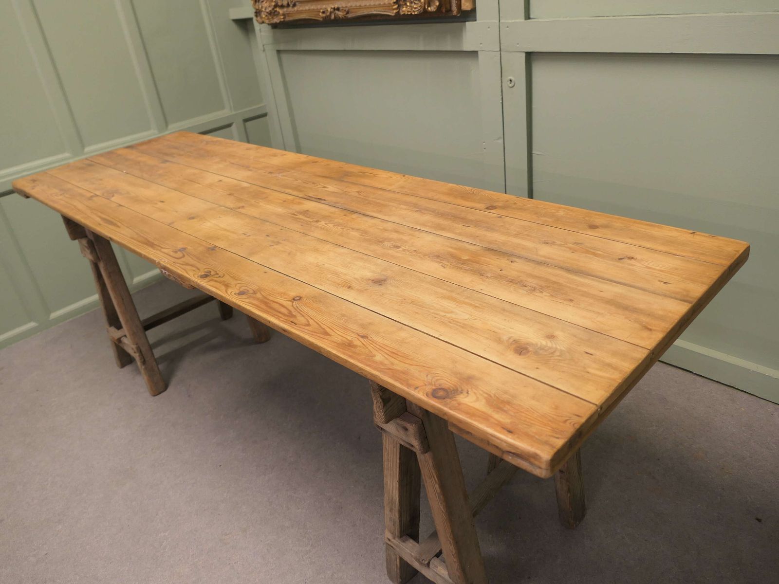 8ft Elm Harvest Table From South West France, Christmas Dinner Picnic Barbecue This Is A photo vinterior