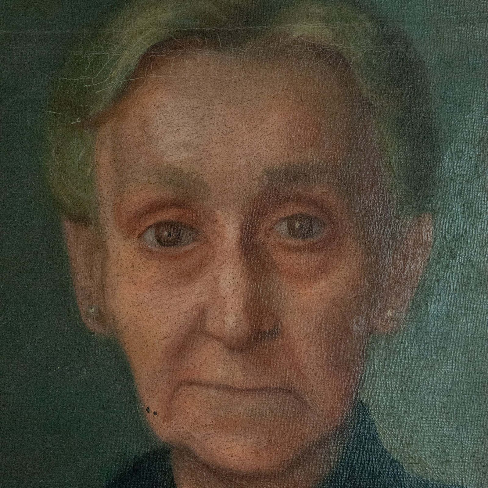 Portret Van Een Oudere Vrouw – Fraai Handgesneden Verguld Lijst photo Kunst