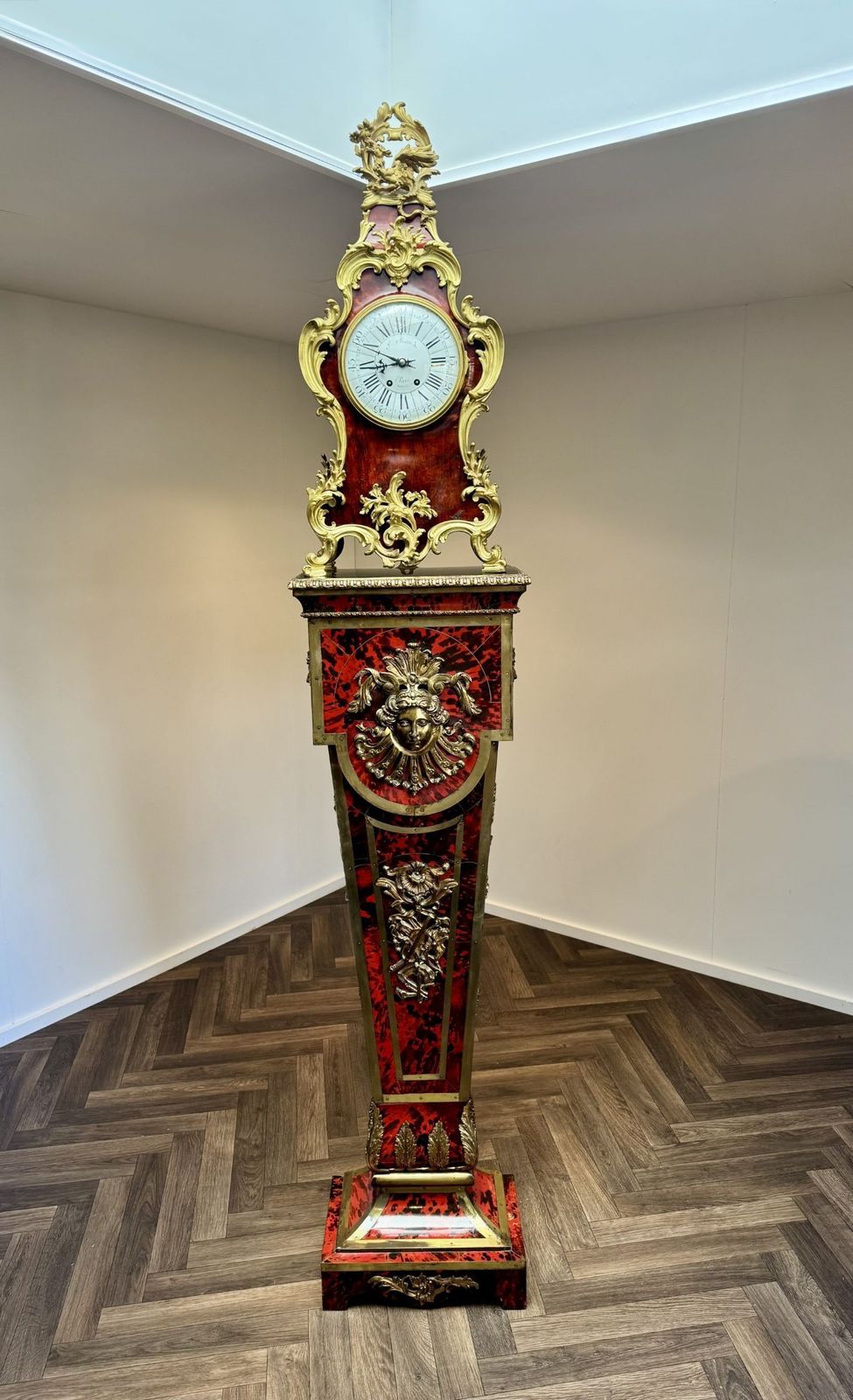 Outstanding Quality Antique 19th Century French Boulle Bracket Clock And Accompanying Pedestal