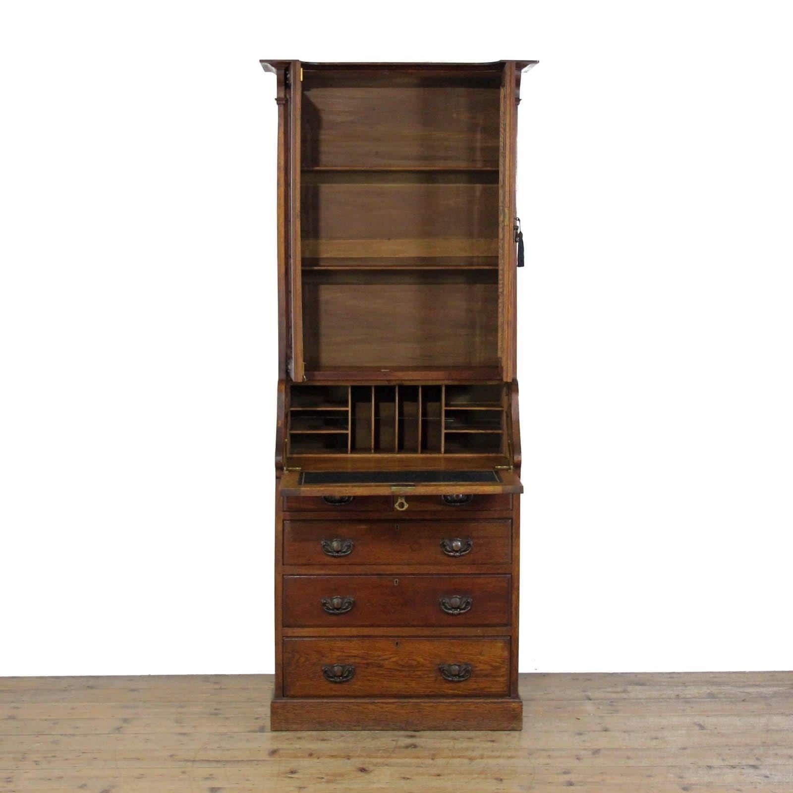 Antique Oak Arts And Crafts Bureau Bookcase | Antique Desk | Antique Storage | Bureaux | Welsh Furniture (M 6393) photo Furniture