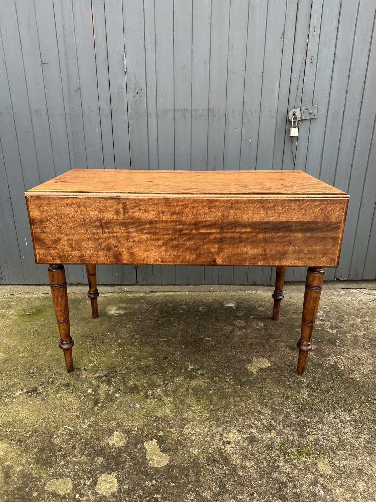 Antique Fruitwood Drop Leaf Table With Drawer photo Furniture