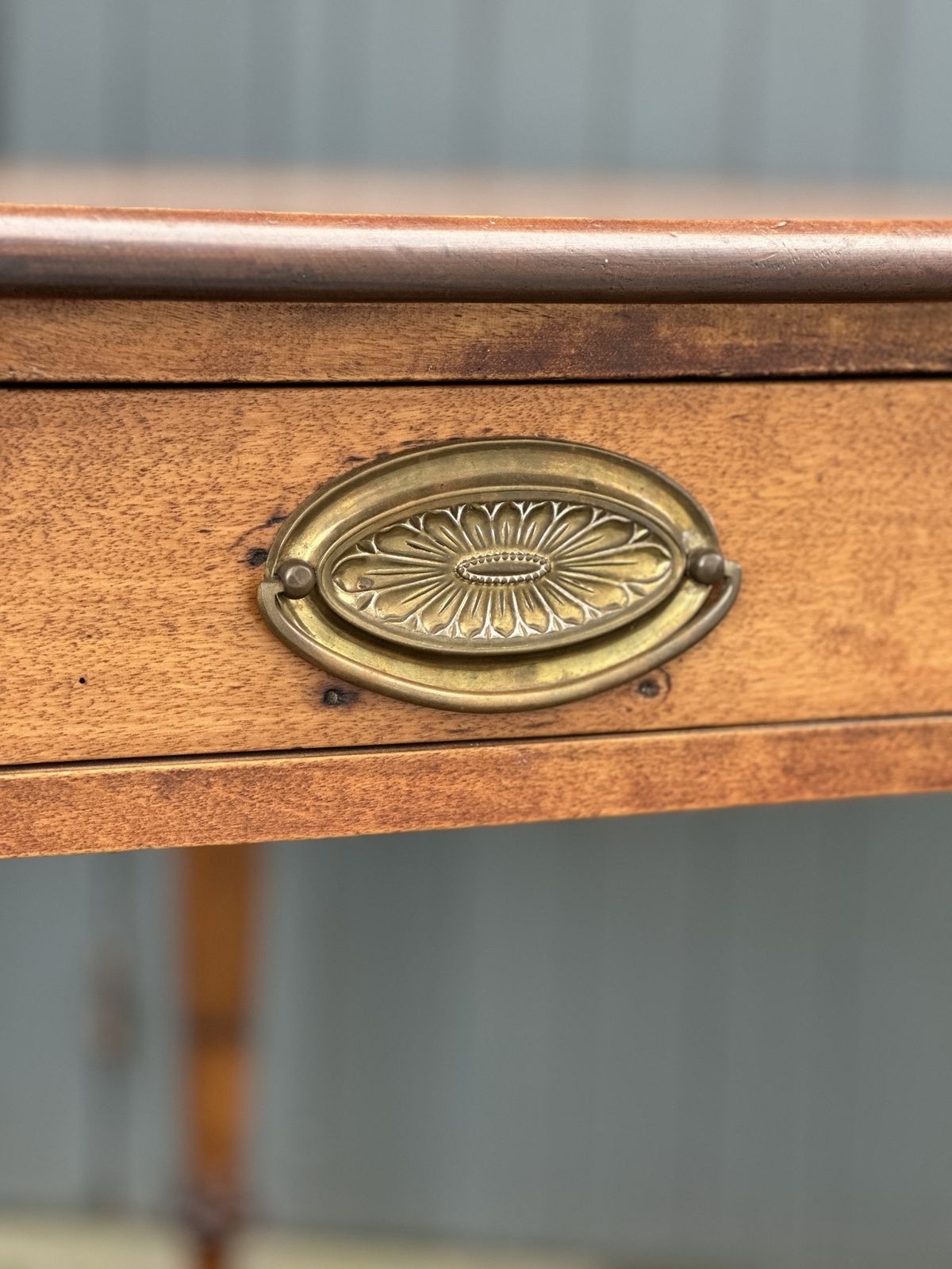 Antique Fruitwood Drop Leaf Table With Drawer photo vinterior