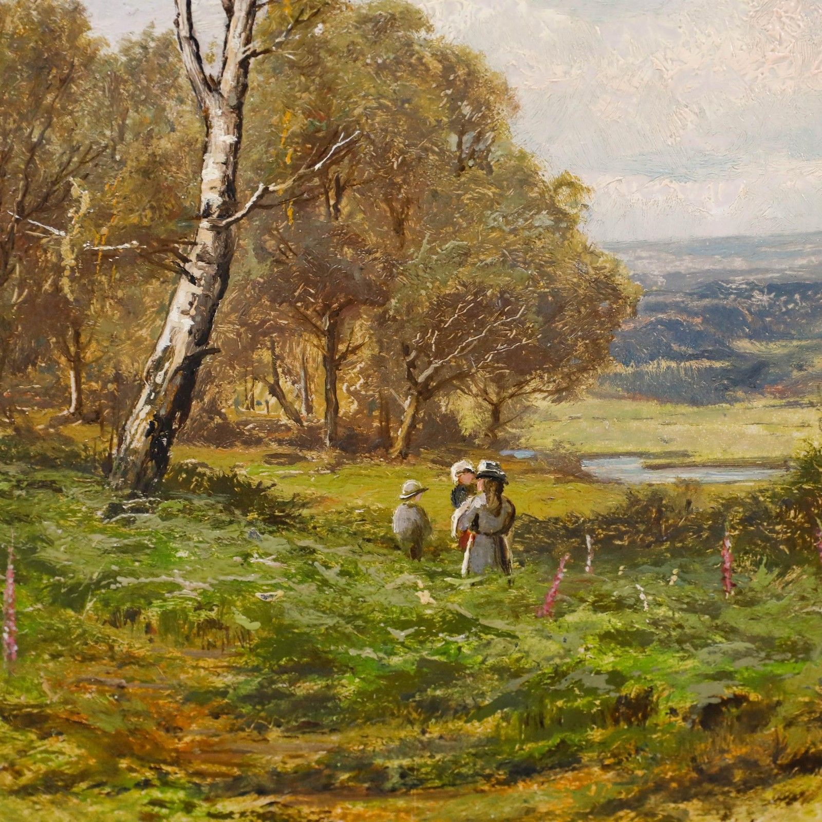 James Elliot (B.1850) Framed Late 19th Century Oil, A Walk In The Country photo Art