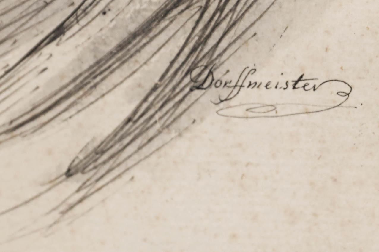 Joseph Dorffmeister (1764 1806) Pen And Ink Drawing, Putti Head Studies photo vinterior