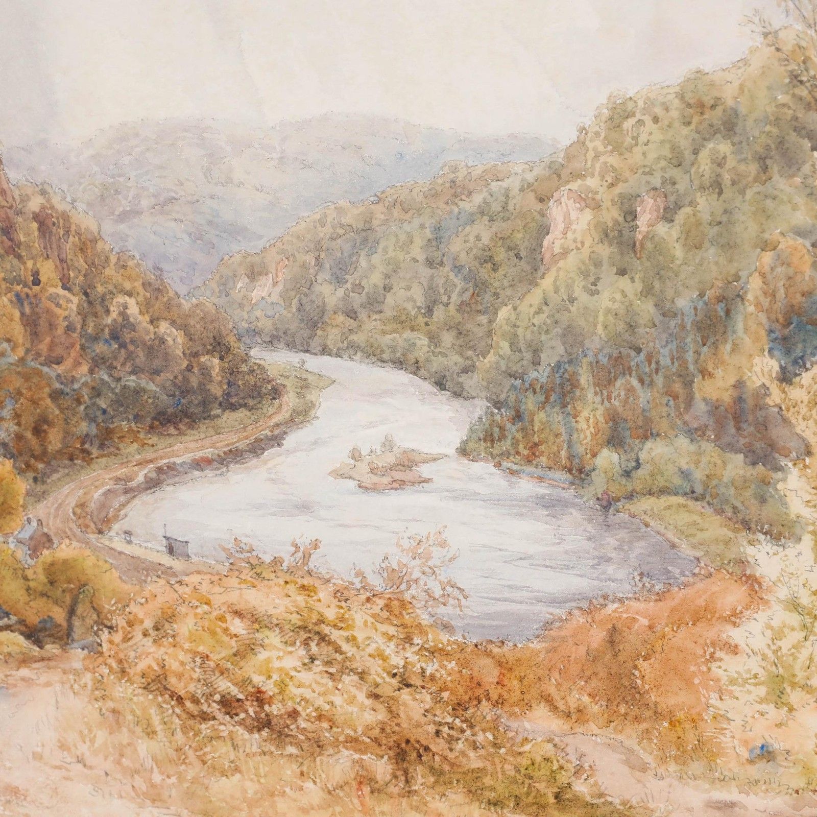 David Law (1831 1901) Framed Late 19th Century Watercolour, Symonds Yat photo Art
