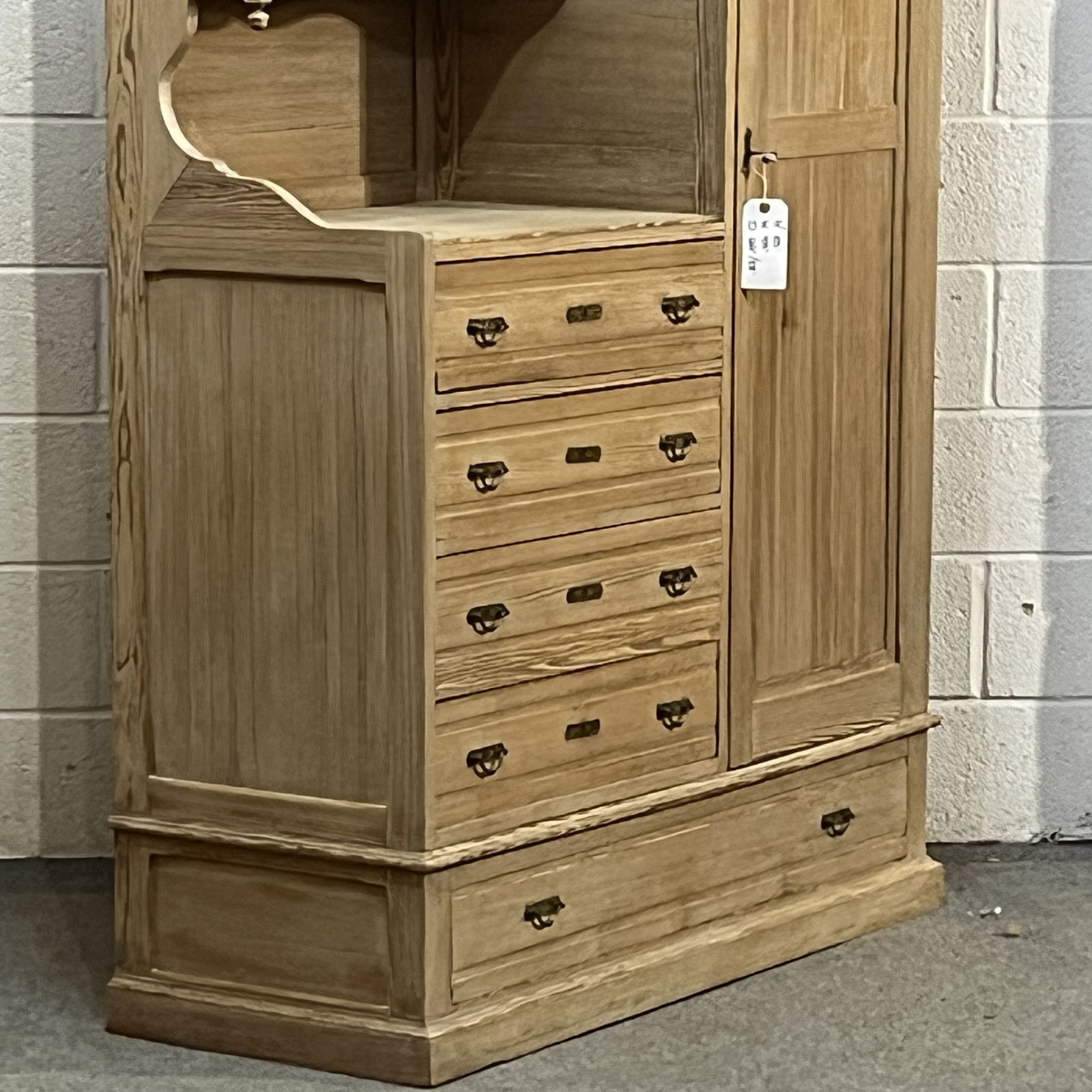 Very Quirky Antique Pine Cupboard Unit With Drawers (Partially Dismantles) photo vinterior