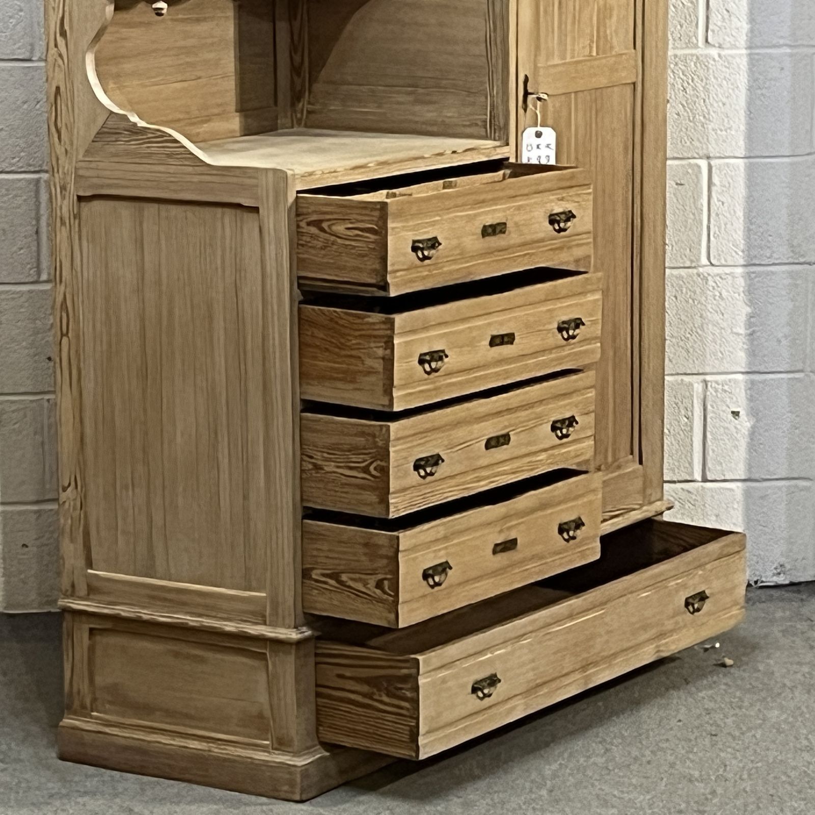 Very Quirky Antique Pine Cupboard Unit With Drawers (Partially Dismantles) photo buy