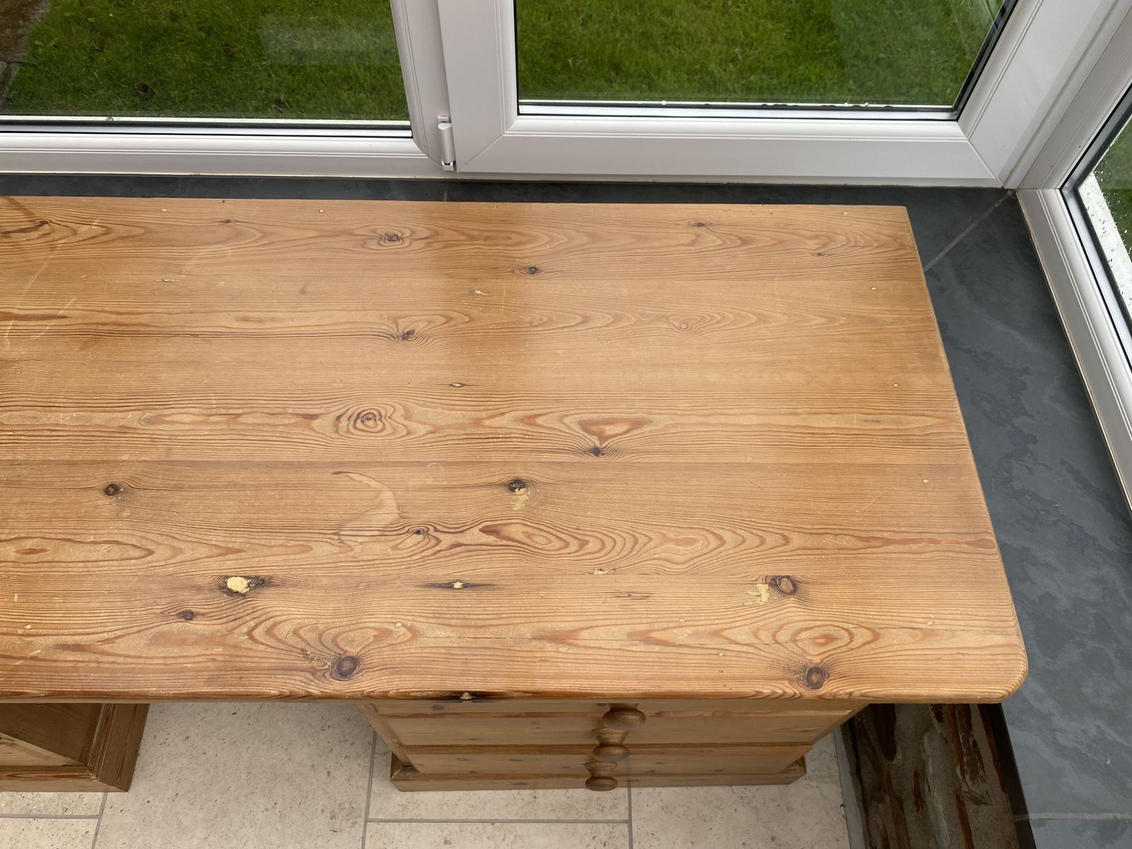 photo for sale Reduced.  Vintage Pine  Dresser/Desk  Handmade For Ourselves Over 50  Years Ago From Reclaimed Canadian Redwood Pine.