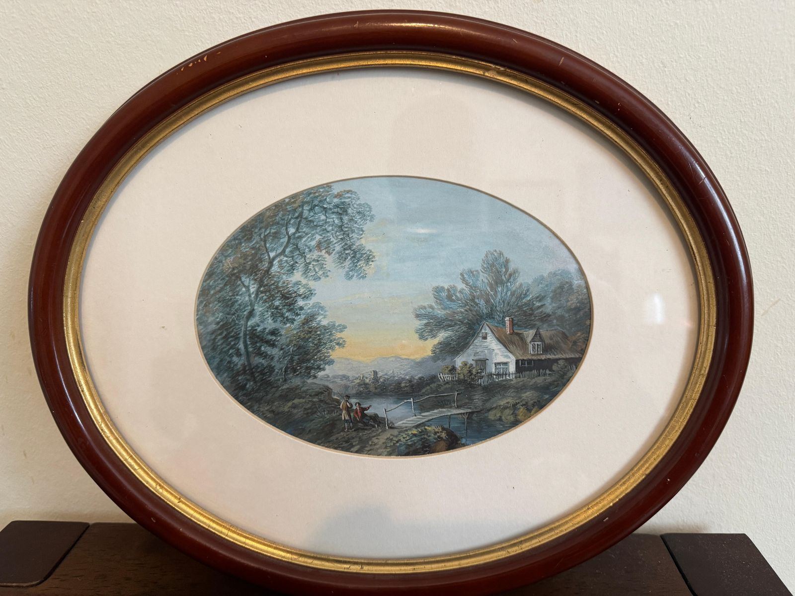 Set Of 3 Framed 19th Century Watercolours   Pastoral Landscape Scenes photo buy