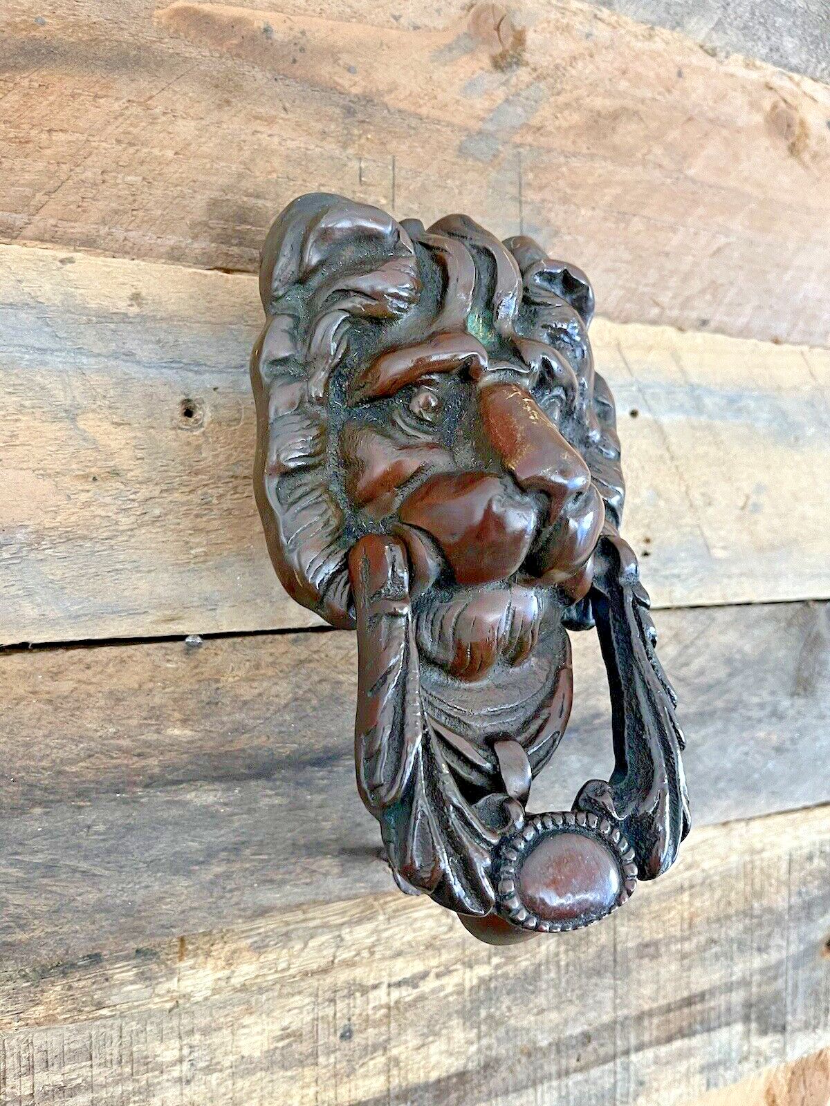 photo furniture Quality Antique Lions Head Mask Bronze Brass Door Knocker Grand Regal French