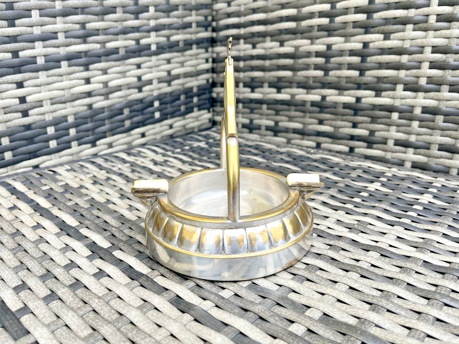 Antique Art Deco Silver Plated Cockatoo / Parrot Cigar Cutter Desk Table Ashtray photo 165.0