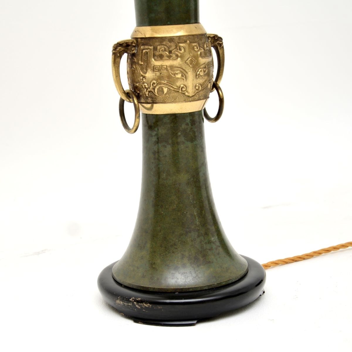 Pair Of Antique Neoclassical Style Tole And Brass Table Lamps photo buy