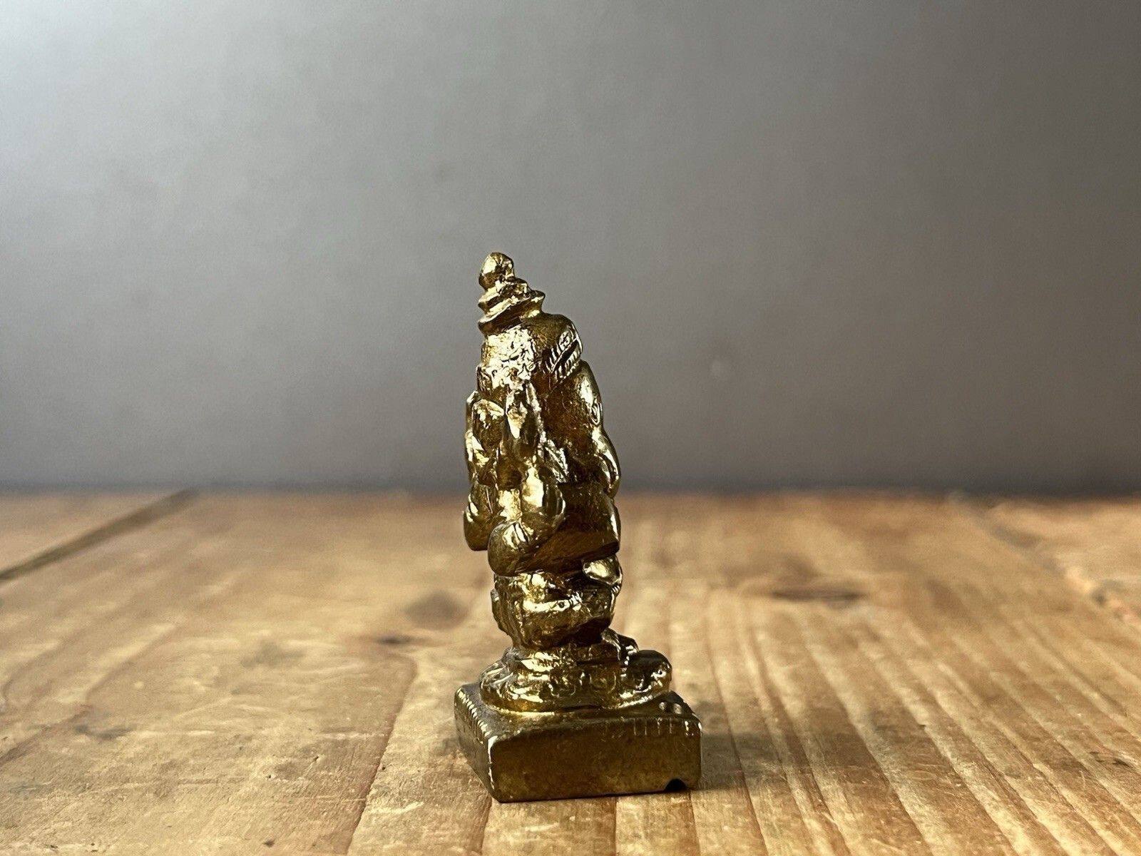 Miniature 2" Antique Lord Ganesha Hindu Elephant God Deity Statue Shrine Figure photo furniture