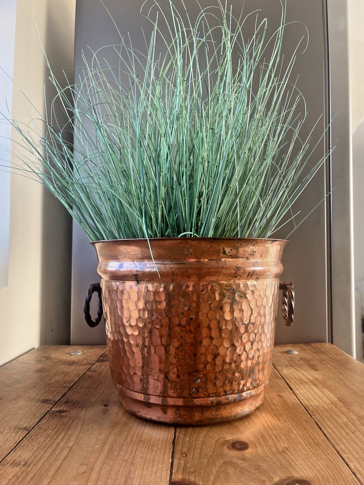 French Lecellier Villedieu Beaten Planished Copper Jardiniere Planter Plant Pot photo buy
