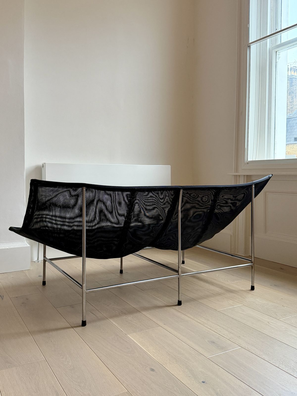 Gerard Van Den Berg For Montis, 1980s Vintage Butterfly Black Leather 2 Seat Sofa photo vinterior
