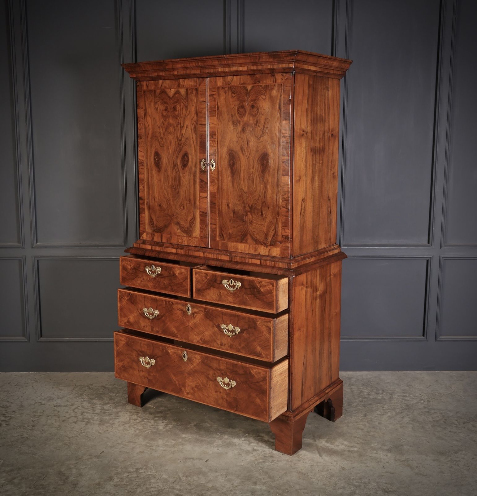 photo furniture Queen Anne Walnut Cabinet On Chest