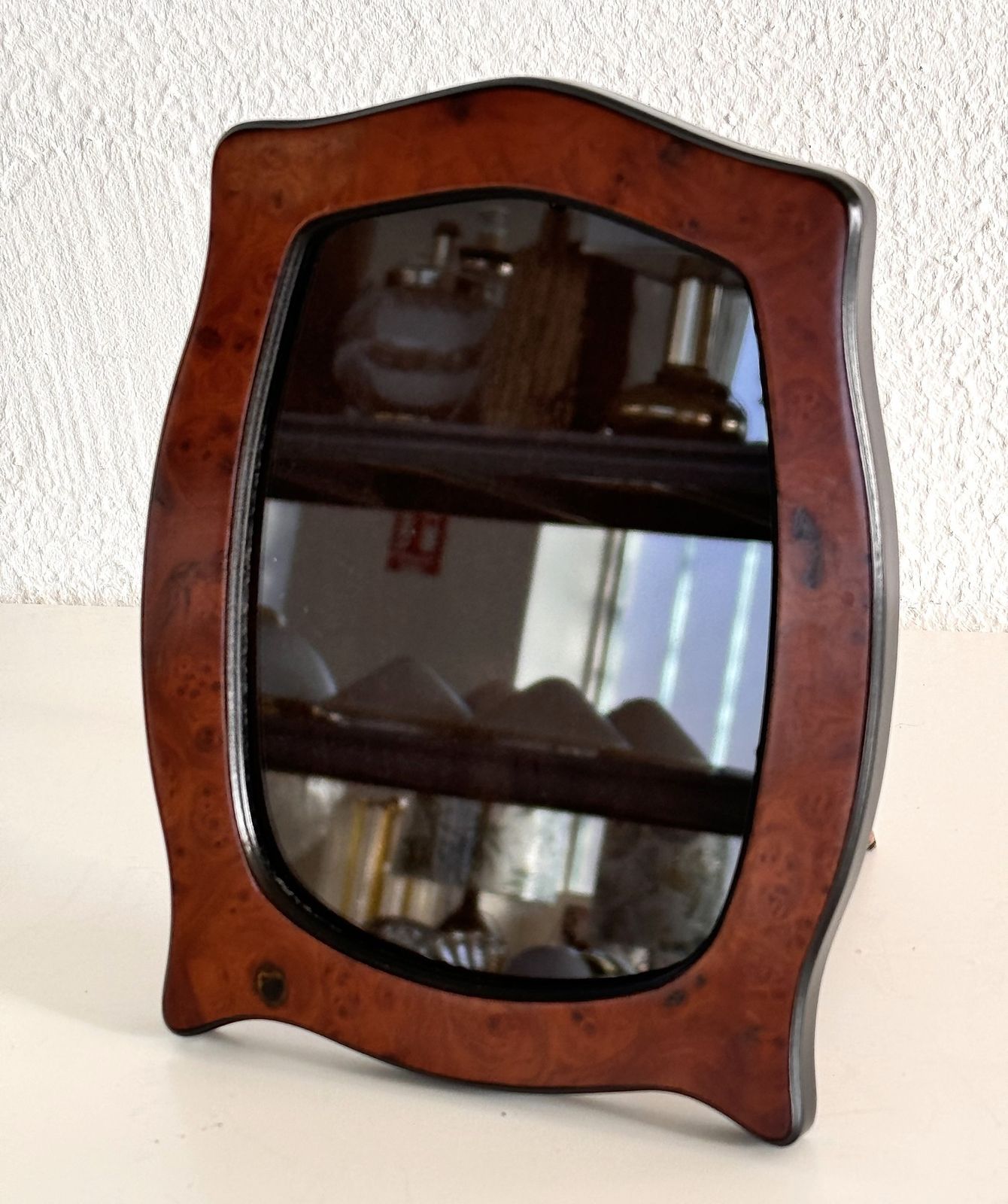 Italian Art Deco Burl Wood Picture Frame,1950 photo for sale
