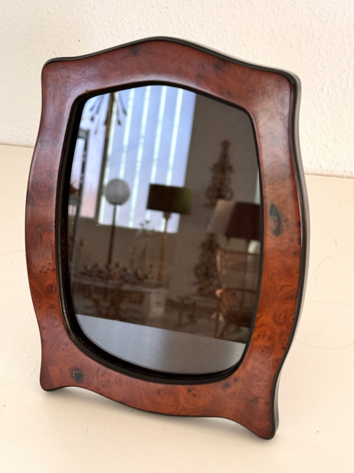 Italian Art Deco Burl Wood Picture Frame,1950 photo 600.0