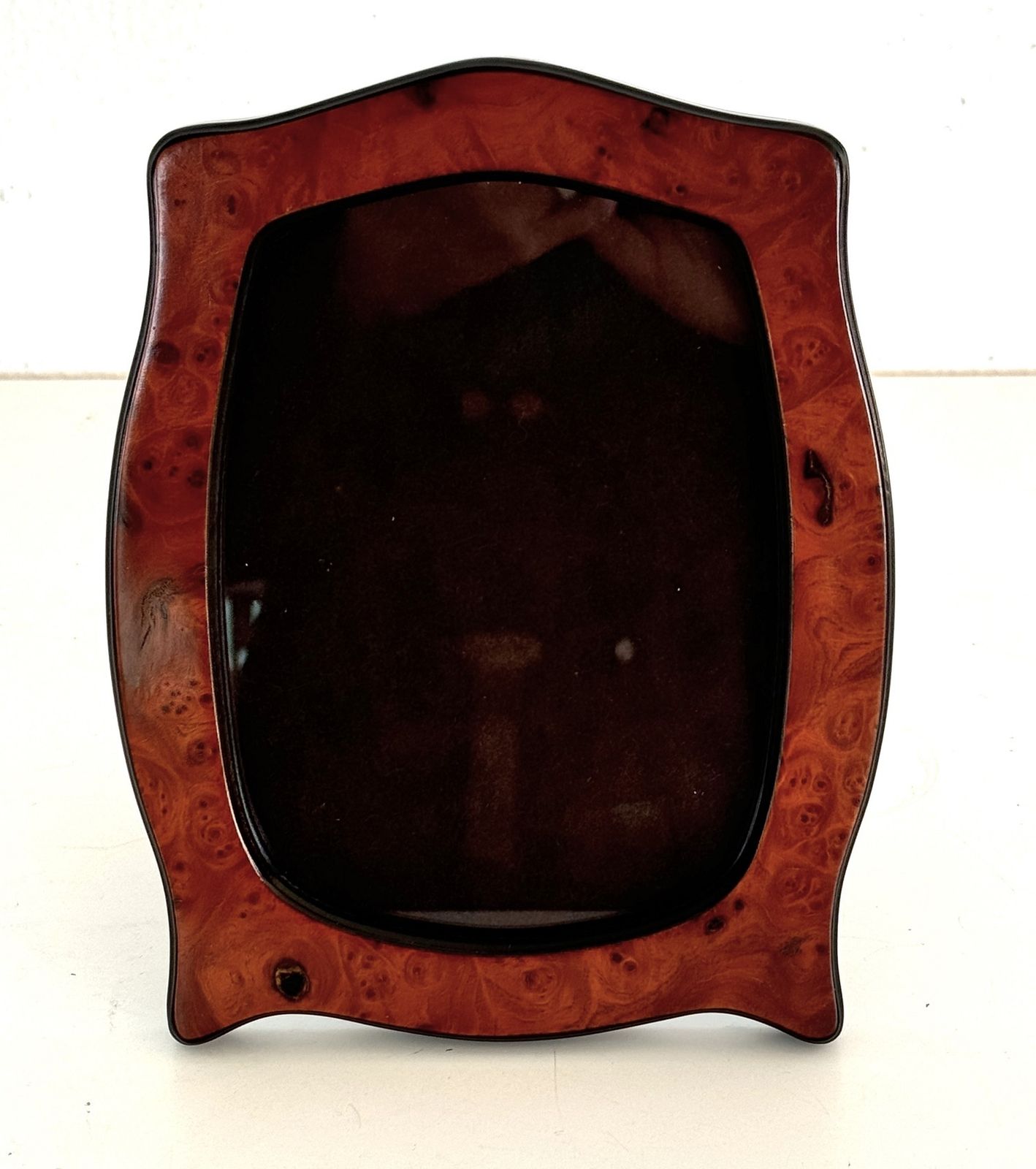 photo for sale Italian Art Deco Burl Wood Picture Frame,1950