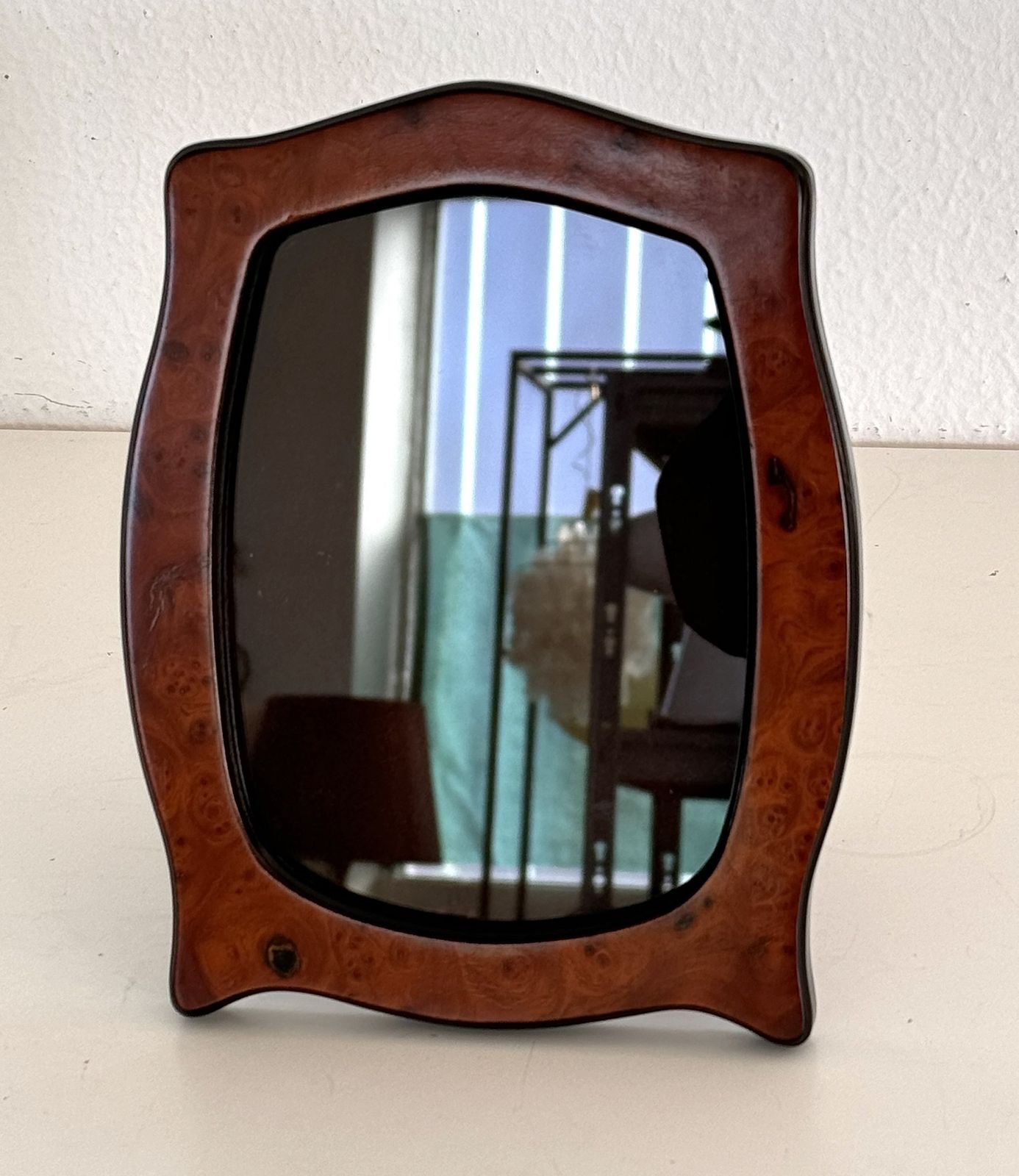600.0 Italian Art Deco Burl Wood Picture Frame,1950 photo