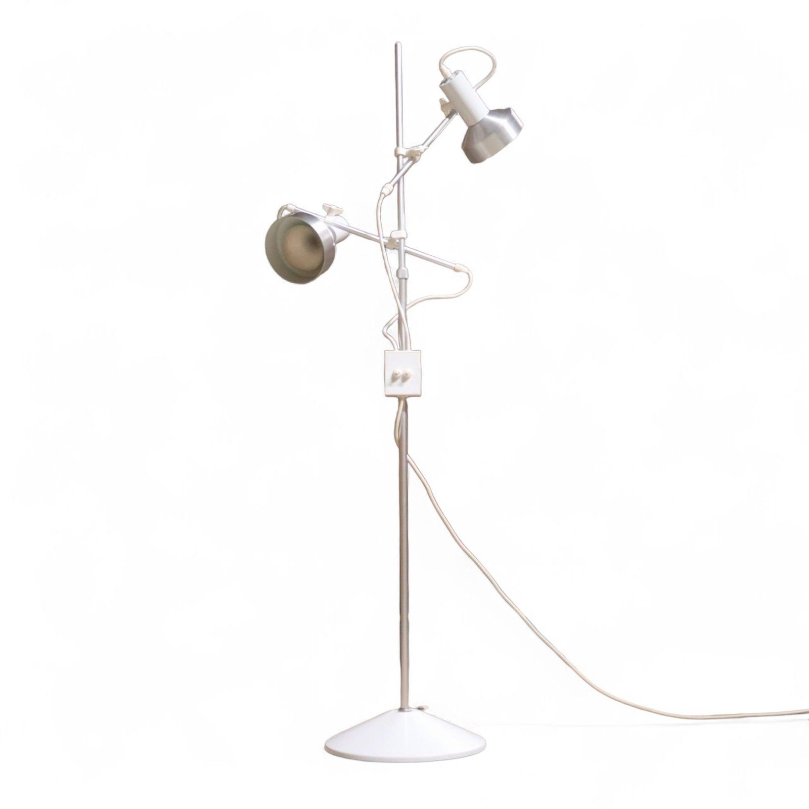 Mid Century Maclamp Style Twin Headed Spot Lamp Retro 1970s Floor Lamp photo Lighting