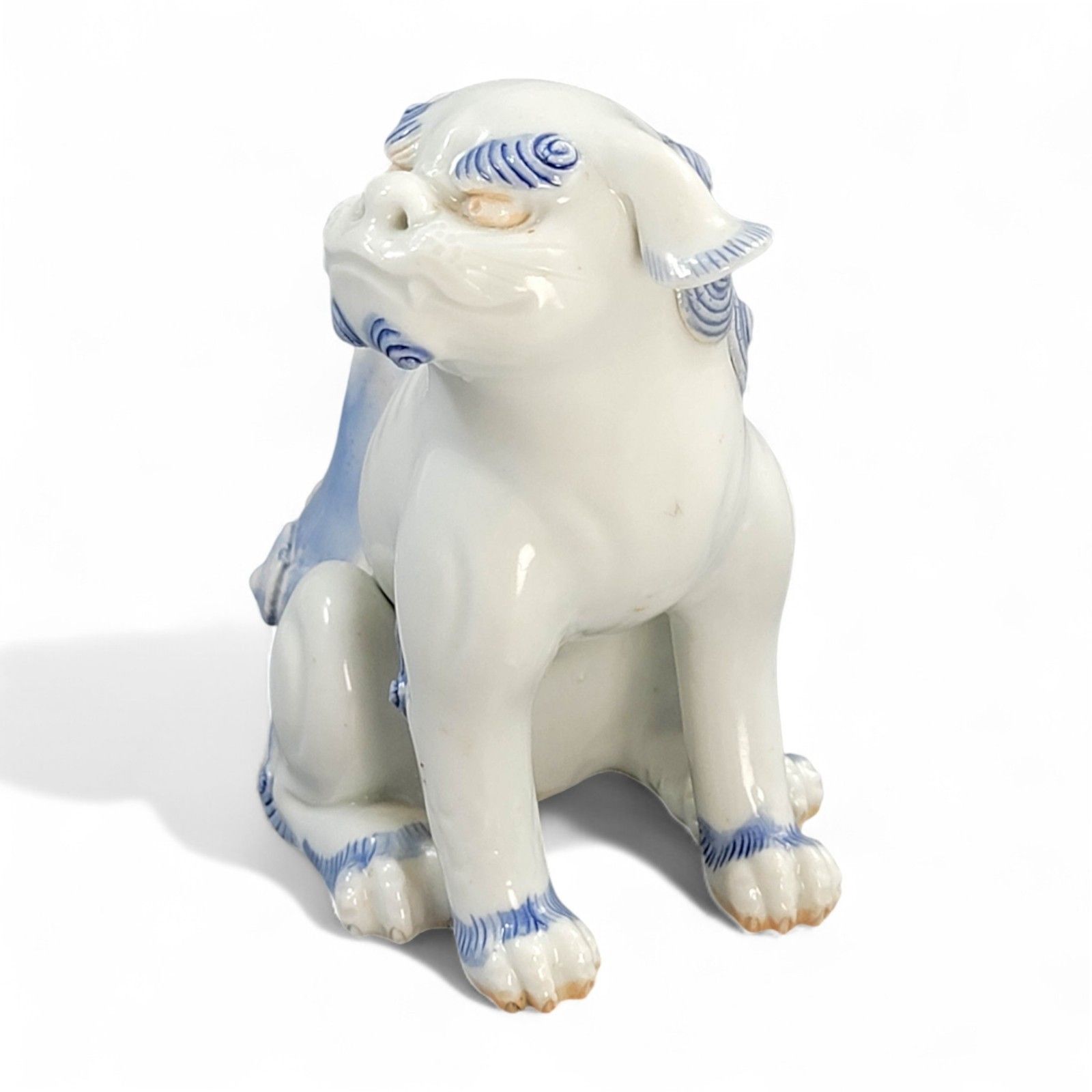 Japanese Hirado Blue And White Porcelain Lion Dog Sculpture, C. 1840–1880 photo furniture