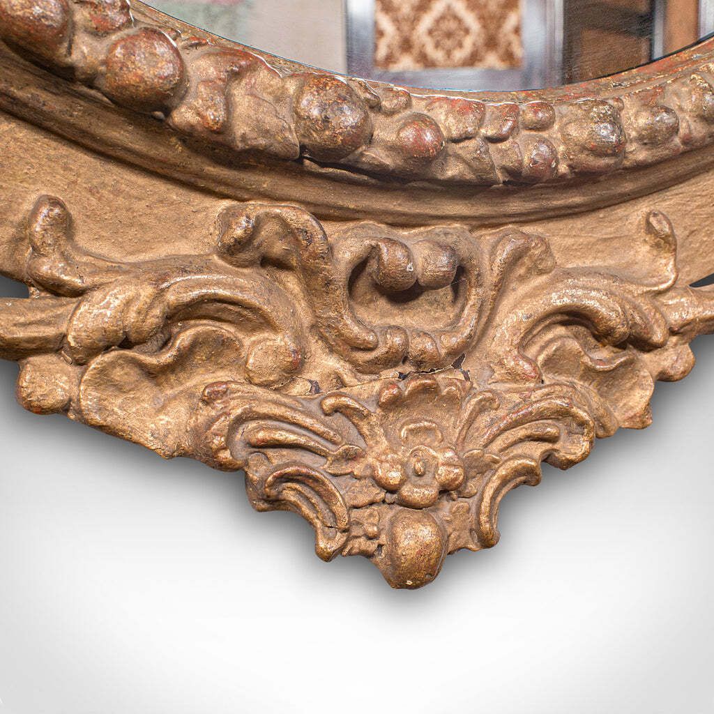 Large Antique Wall Mirror, Italian Giltwood, Ornate, Overmantle, Hall, Victorian photo vintage
