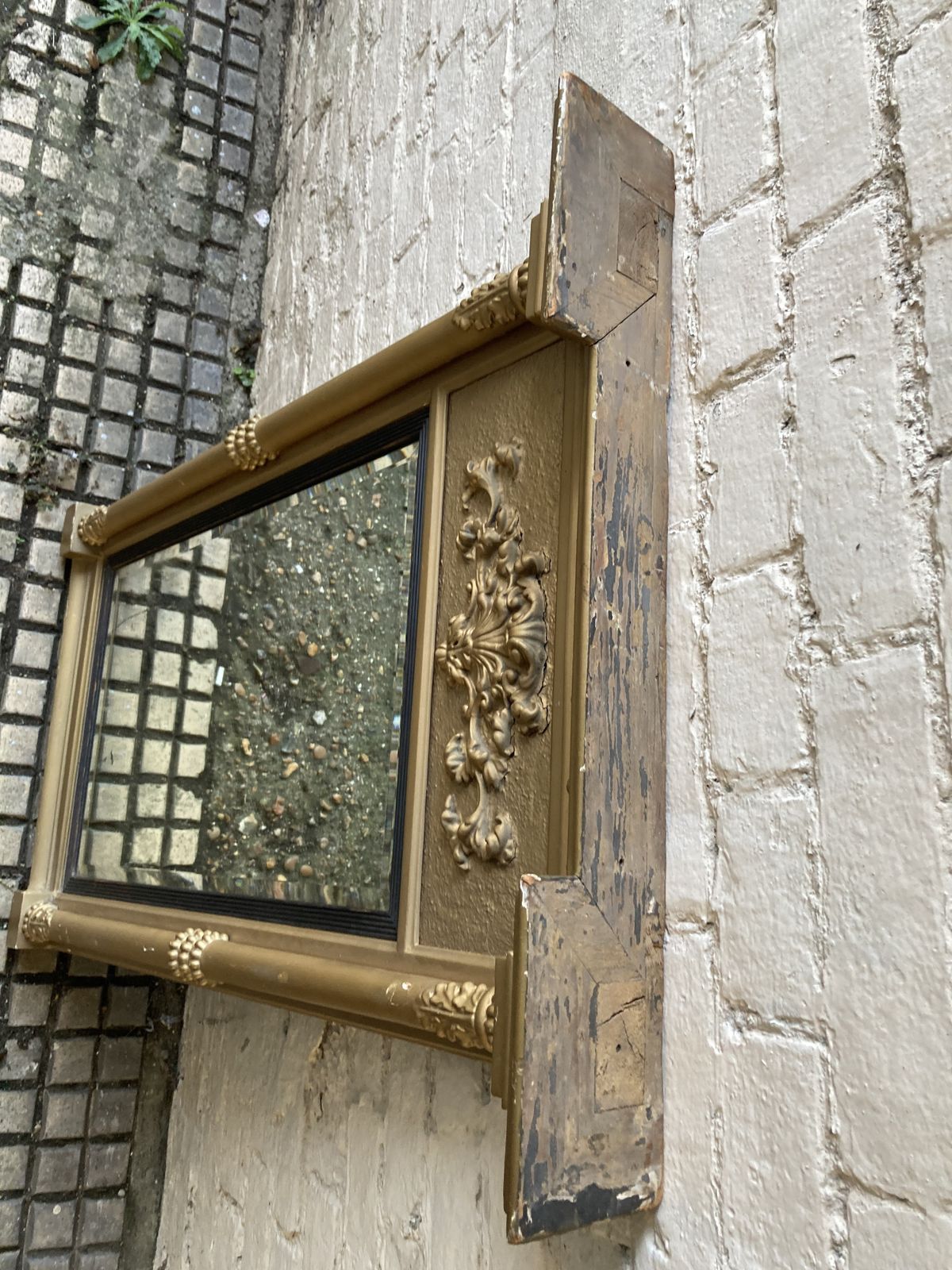 Antique 19thc Painted Wood Pier Mirror By Ciceri & Co photo buy