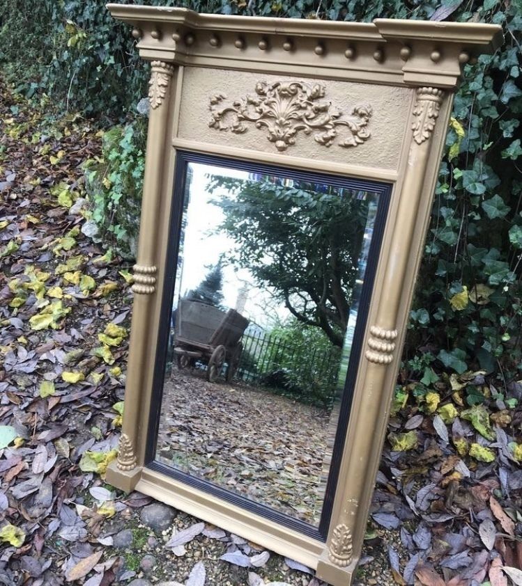 Home Decor Antique 19thc Painted Wood Pier Mirror By Ciceri & Co photo