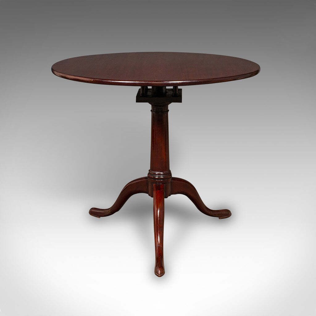 Antique Tripod Table, English, Tilt Top, Side, Occasional, Wine, Lamp, Georgian photo 1684.0