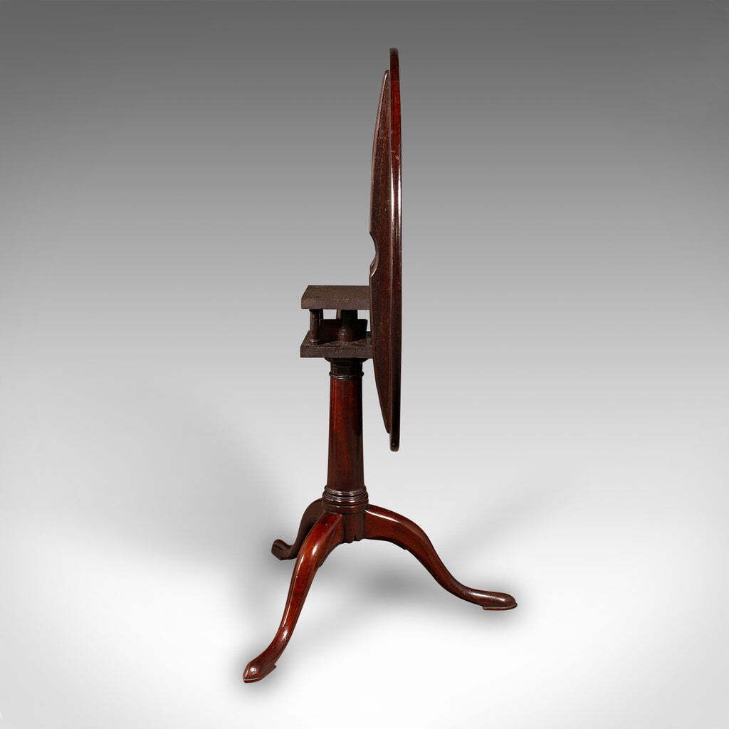 Antique Tripod Table, English, Tilt Top, Side, Occasional, Wine, Lamp, Georgian photo vintage