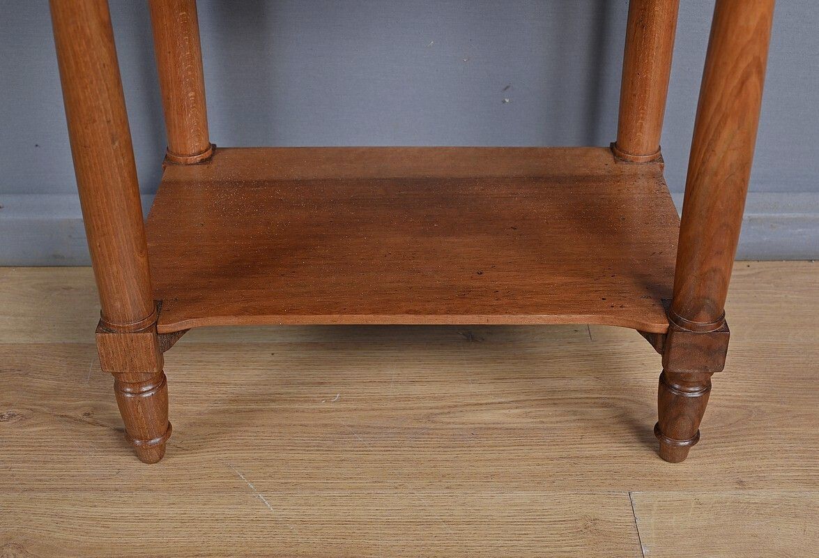 Walnut Bedside Table With Curtain, Louis XVI Style – Mid 19th Century photo vintage