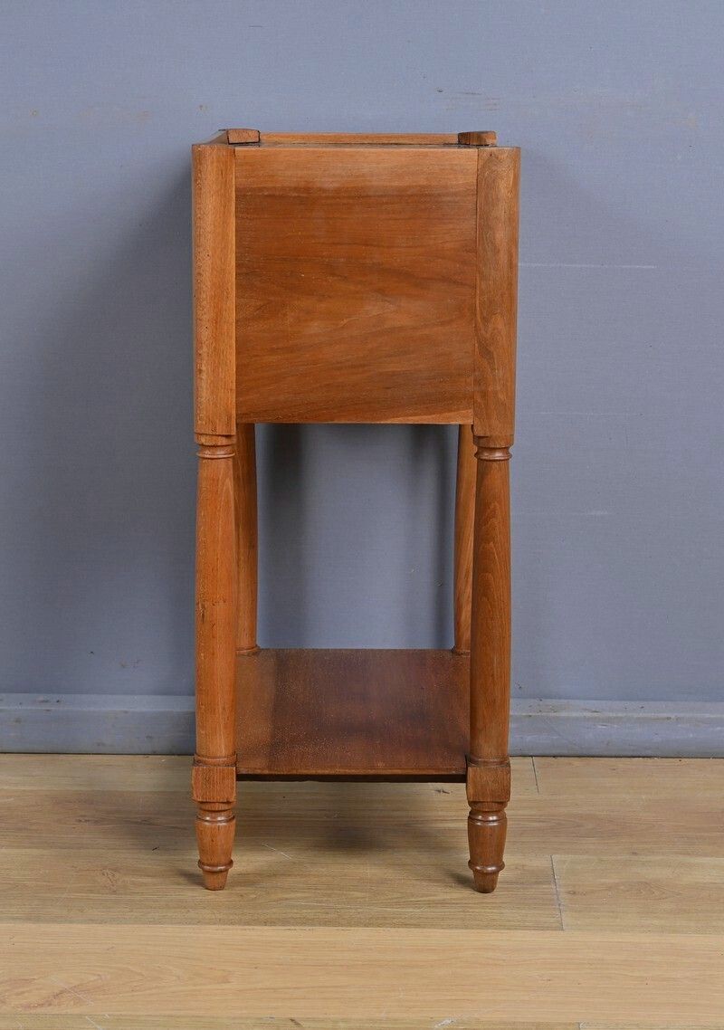photo for sale Walnut Bedside Table With Curtain, Louis XVI Style – Mid 19th Century