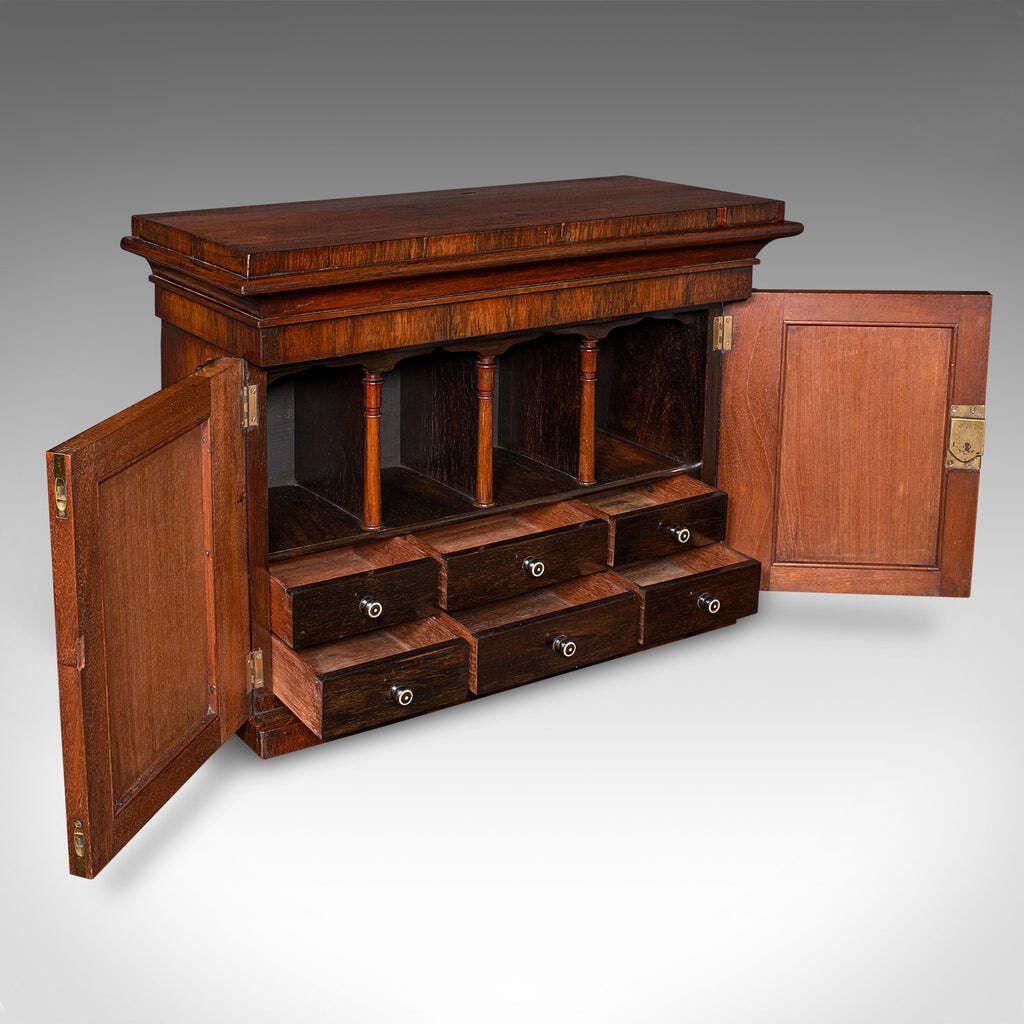 Antique Bachelor's Book Cabinet, English, Tabletop Repository, William IV, 1835 photo furniture
