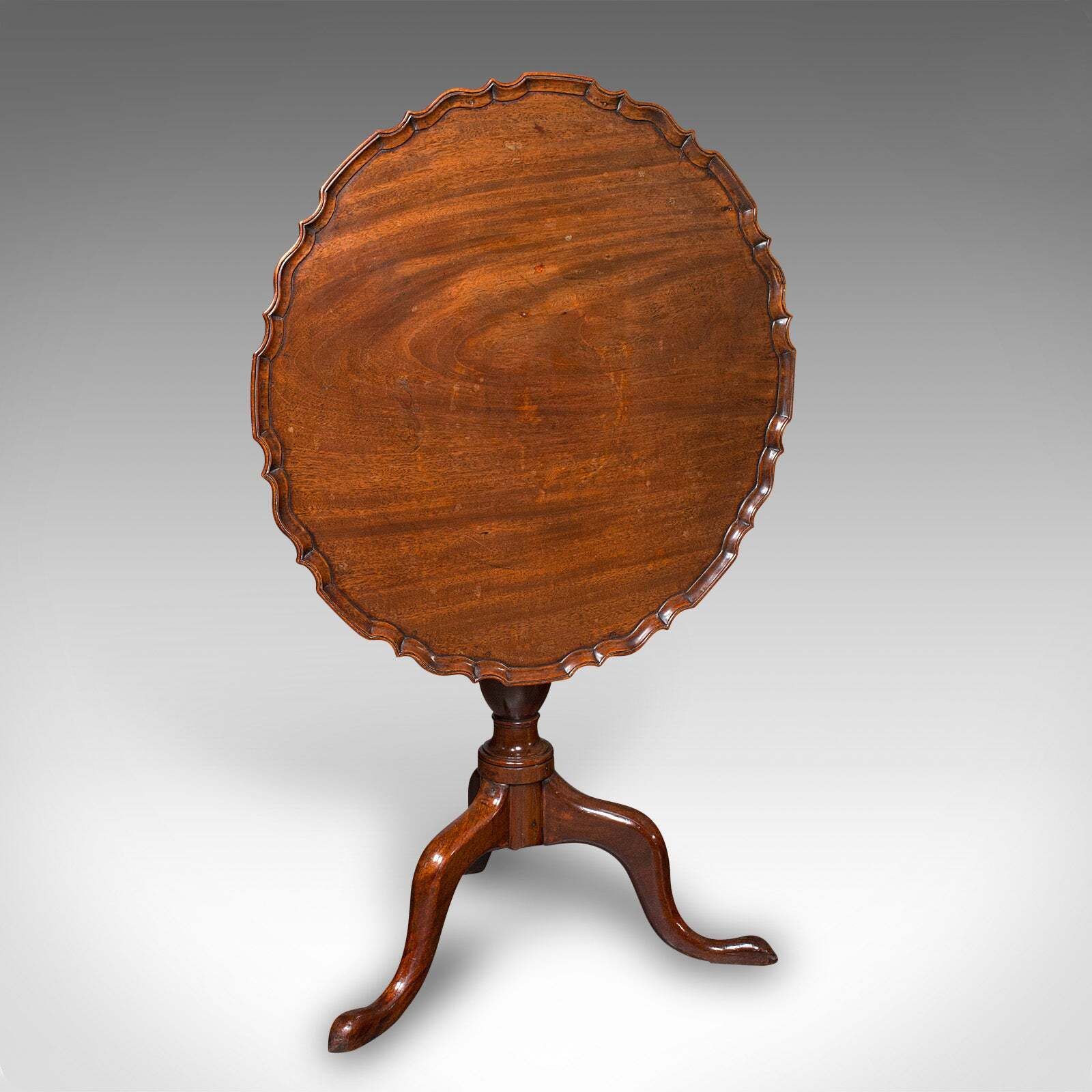 Antique Pie Crust Table, English, Tilt Top, Games, Occasional, Georgian, C.1790 photo furniture