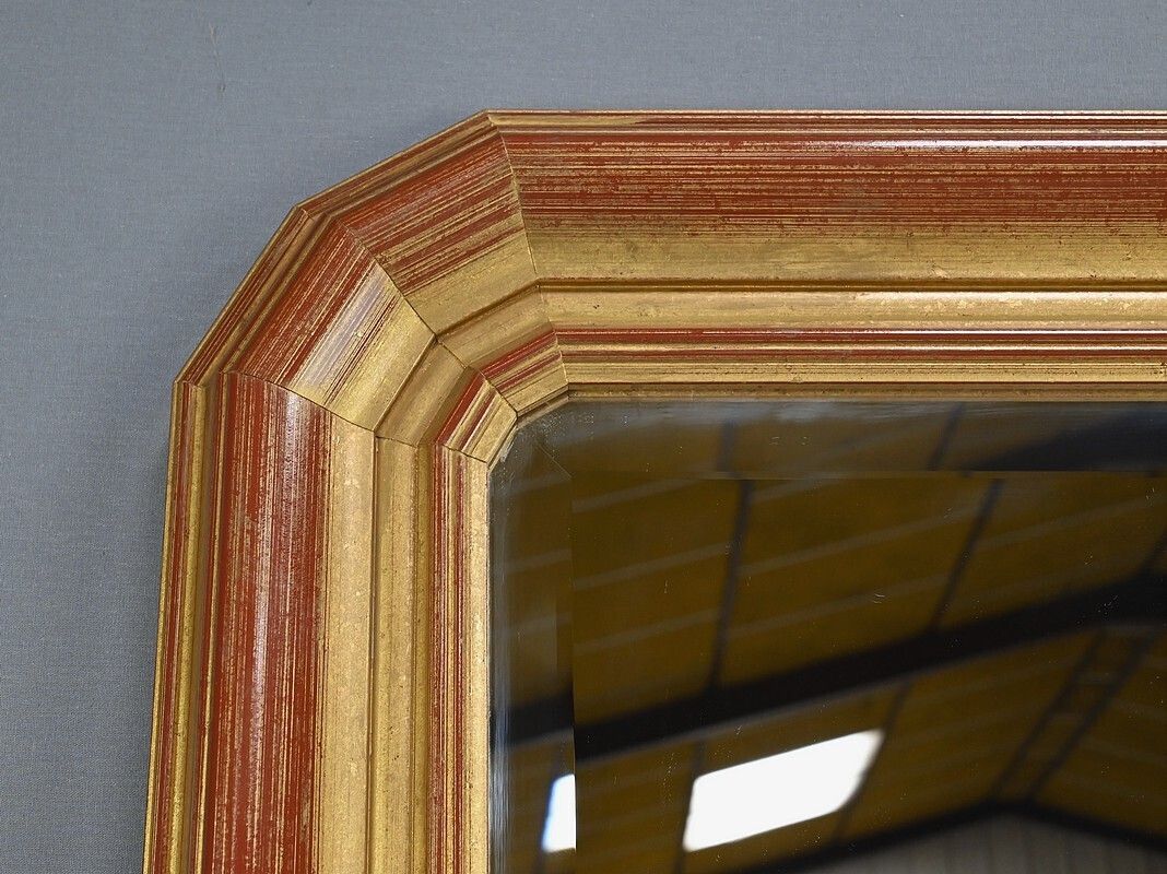 Large Gilded Wooden Mirror – 1980 photo 850.0