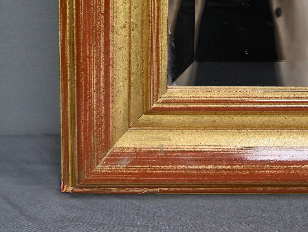 Large Gilded Wooden Mirror – 1980 photo vintage