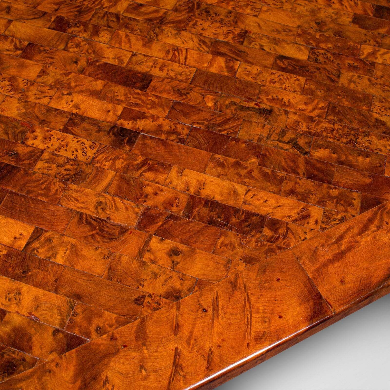 Vintage Marquetry Coffee Table, English Burr Yew, Art Deco, Modern, Circa 1940 photo buy