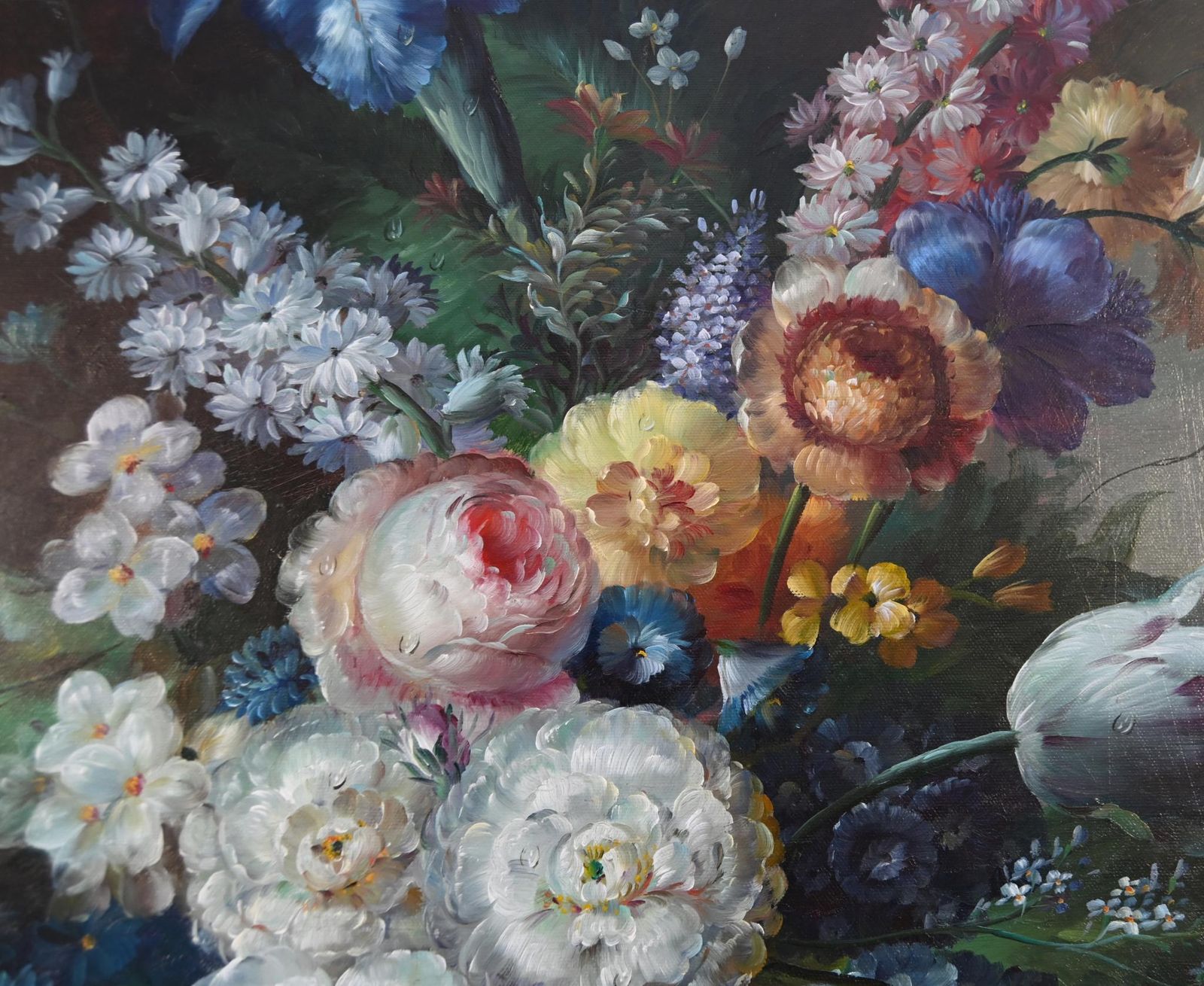 Georgian Floral Still Life Oil Painting Signed L.Ernest photo buy