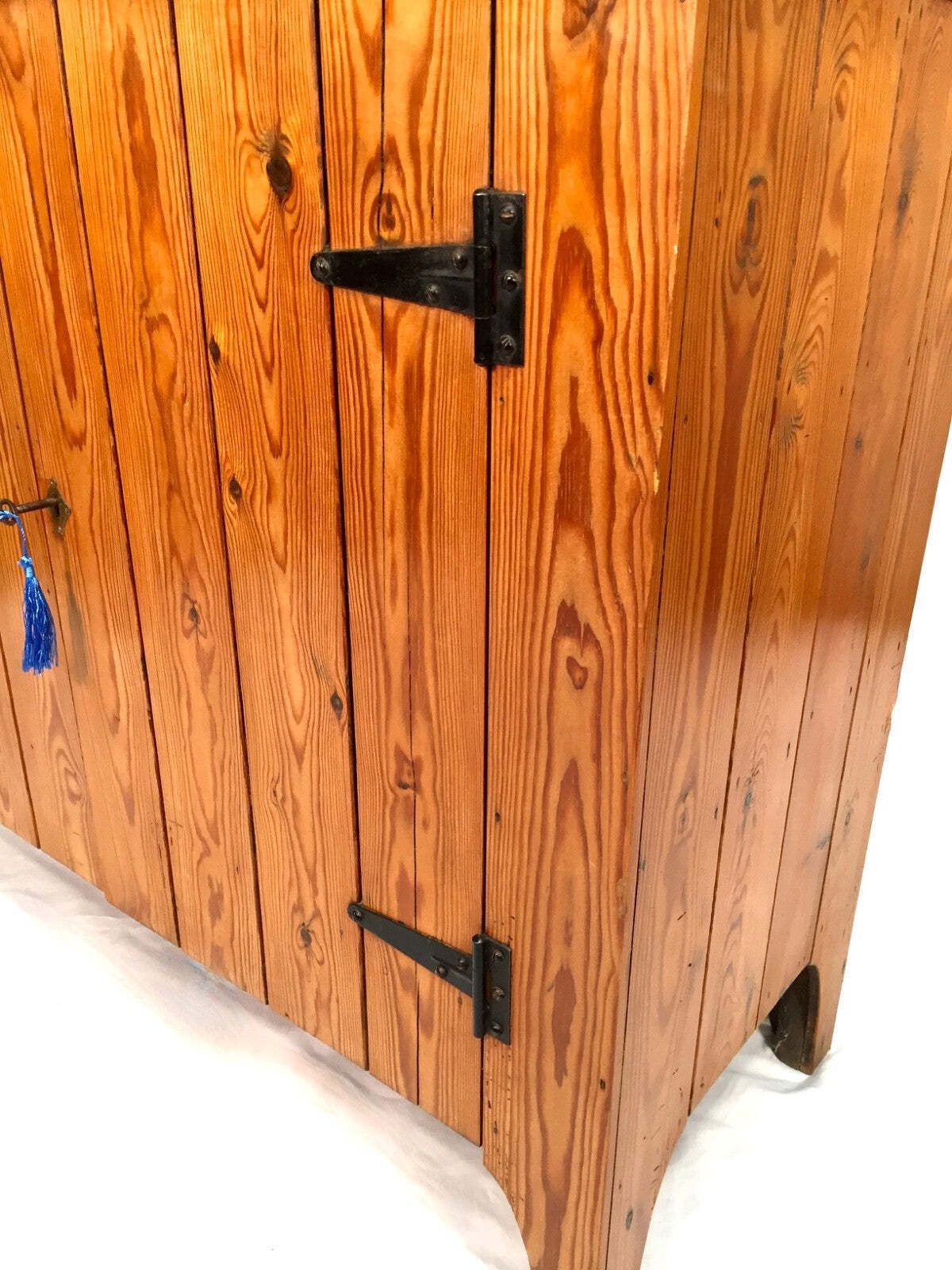 Antique Pine Wood Storage Cupboard Cabinet Side Board / Entrance Hall Tv Stand photo for sale