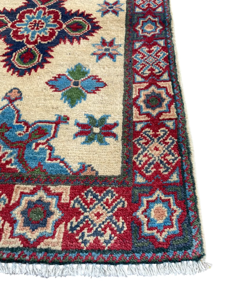 2x3 Kazak Caucasian Ivory Hand Knotted Rug photo furniture