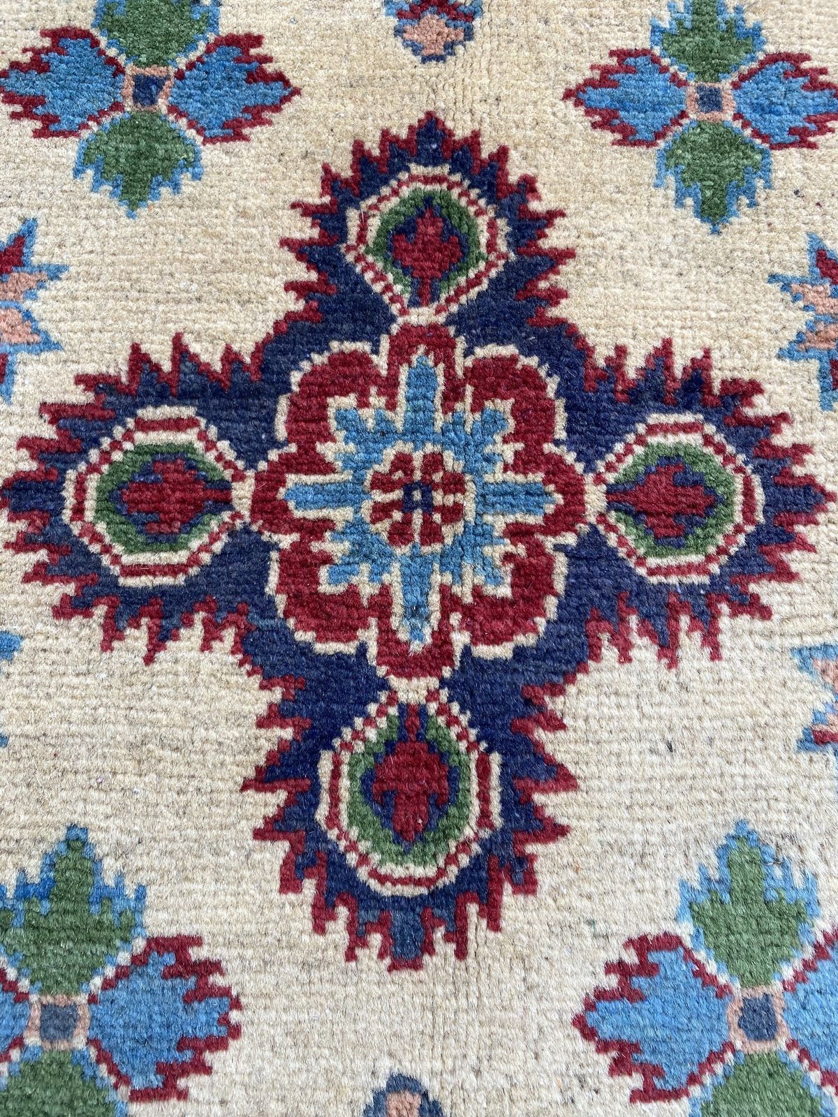 2x3 Kazak Caucasian Ivory Hand Knotted Rug photo 134.0
