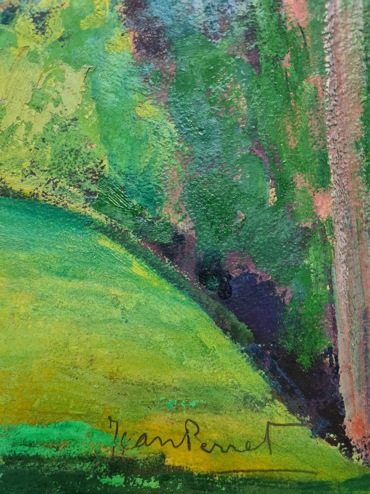 Fauvist French Landscape, The Cyprus Trees Byjean Perret photo buy