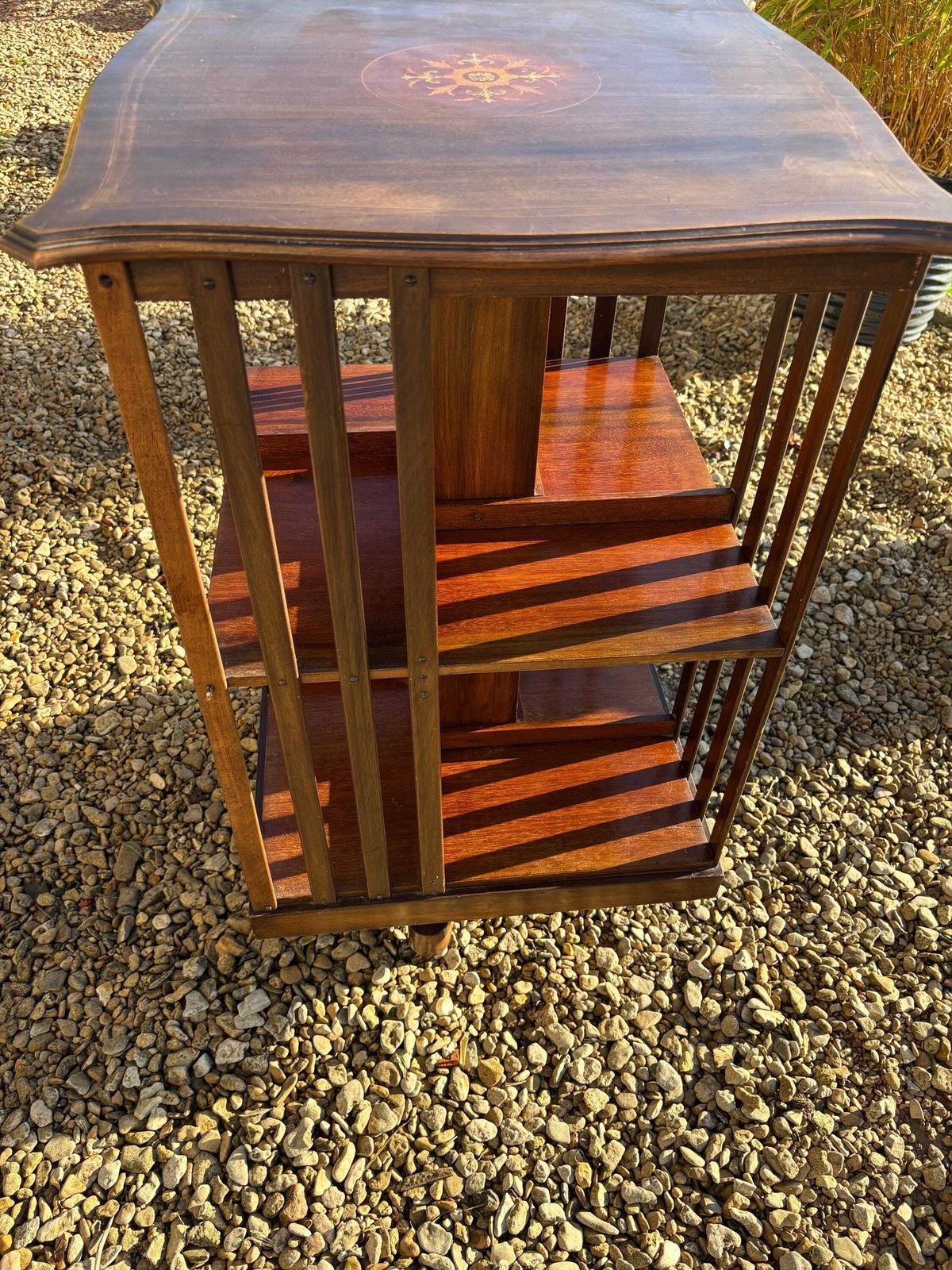 photo furniture Edwardian Inlaid Mahogany Revolving Bookcase
