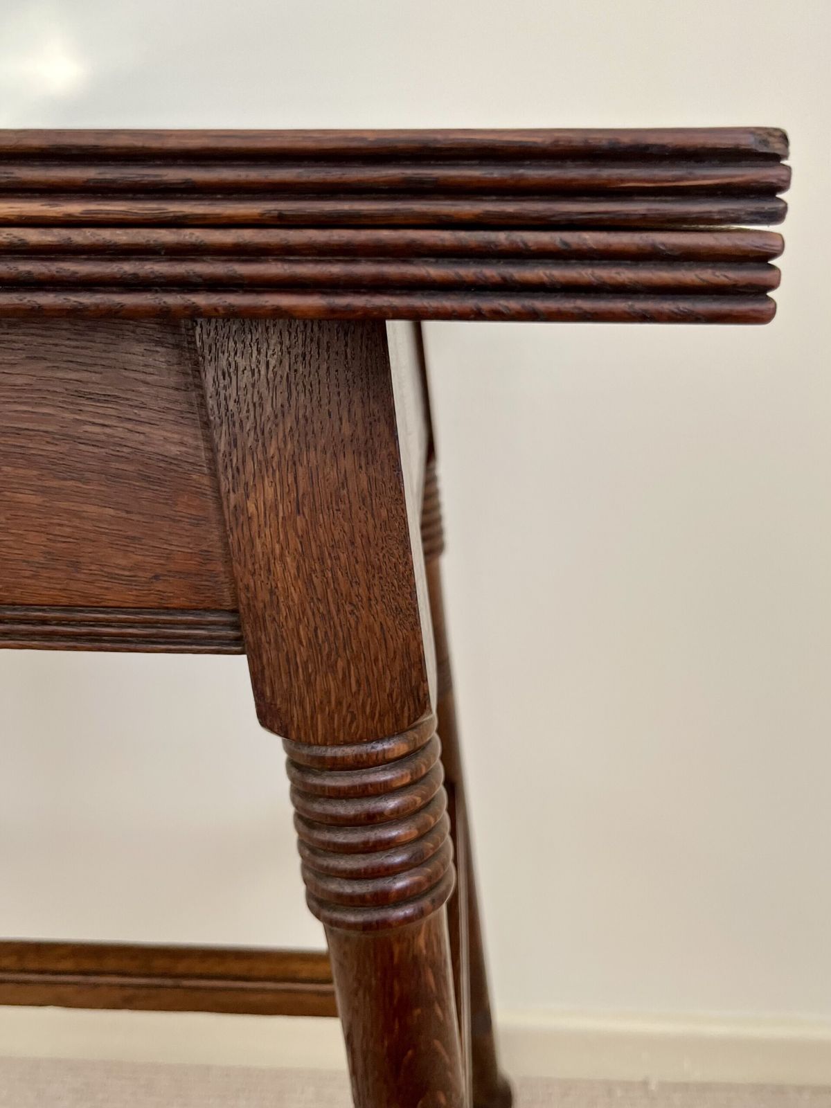 William Birch Oak Arts And Crafts Card Table Retailed At Liberty & Co photo buy