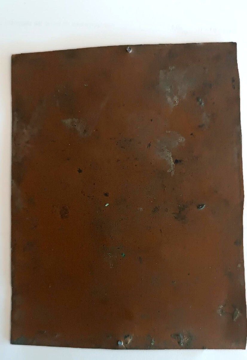 photo for sale Old Painting On Copper, Italian School, 17th Century   Saint Francis